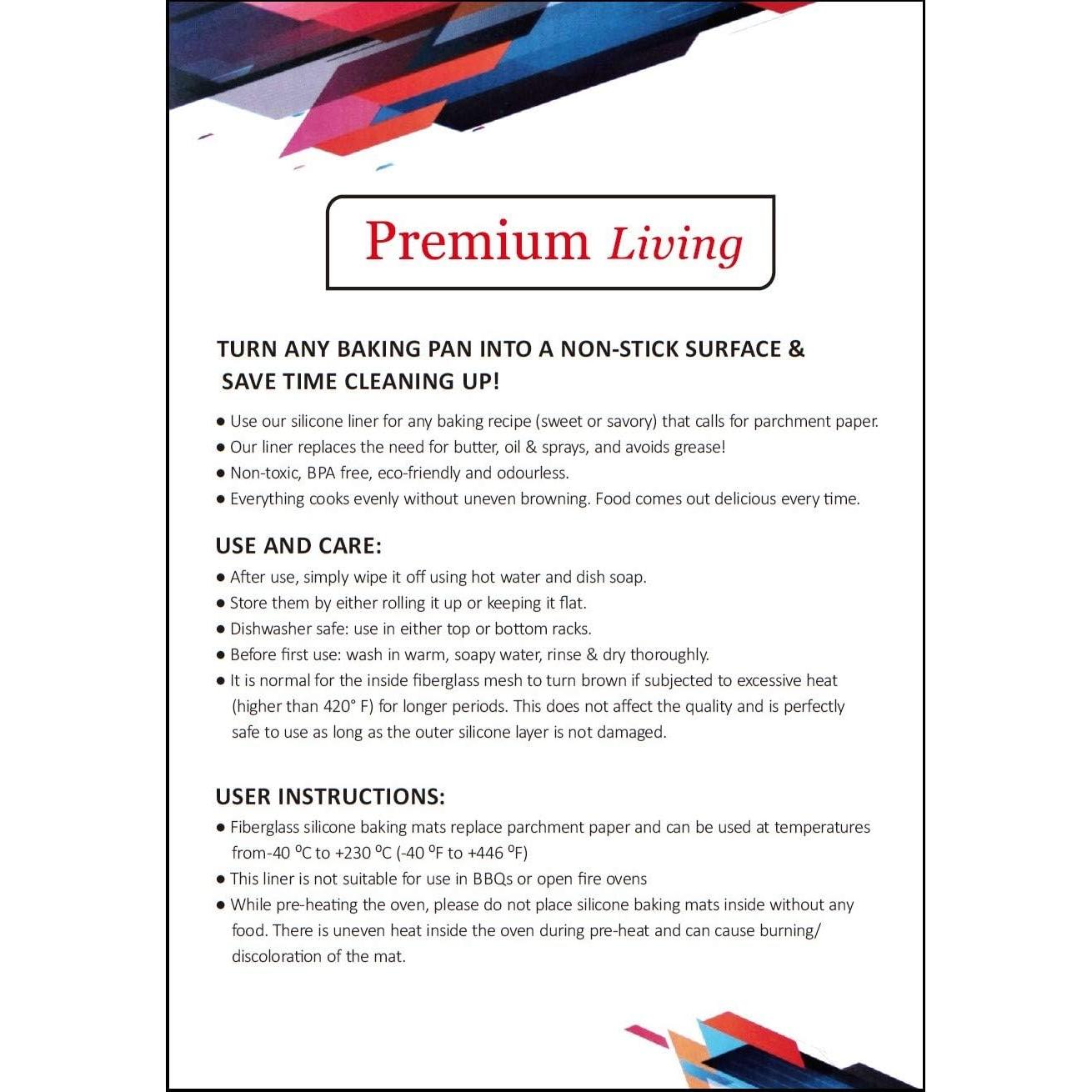 Alfombrilla de Silicona Antiadhesiva Premium Living 30.48 cm Roja - Juego de 2