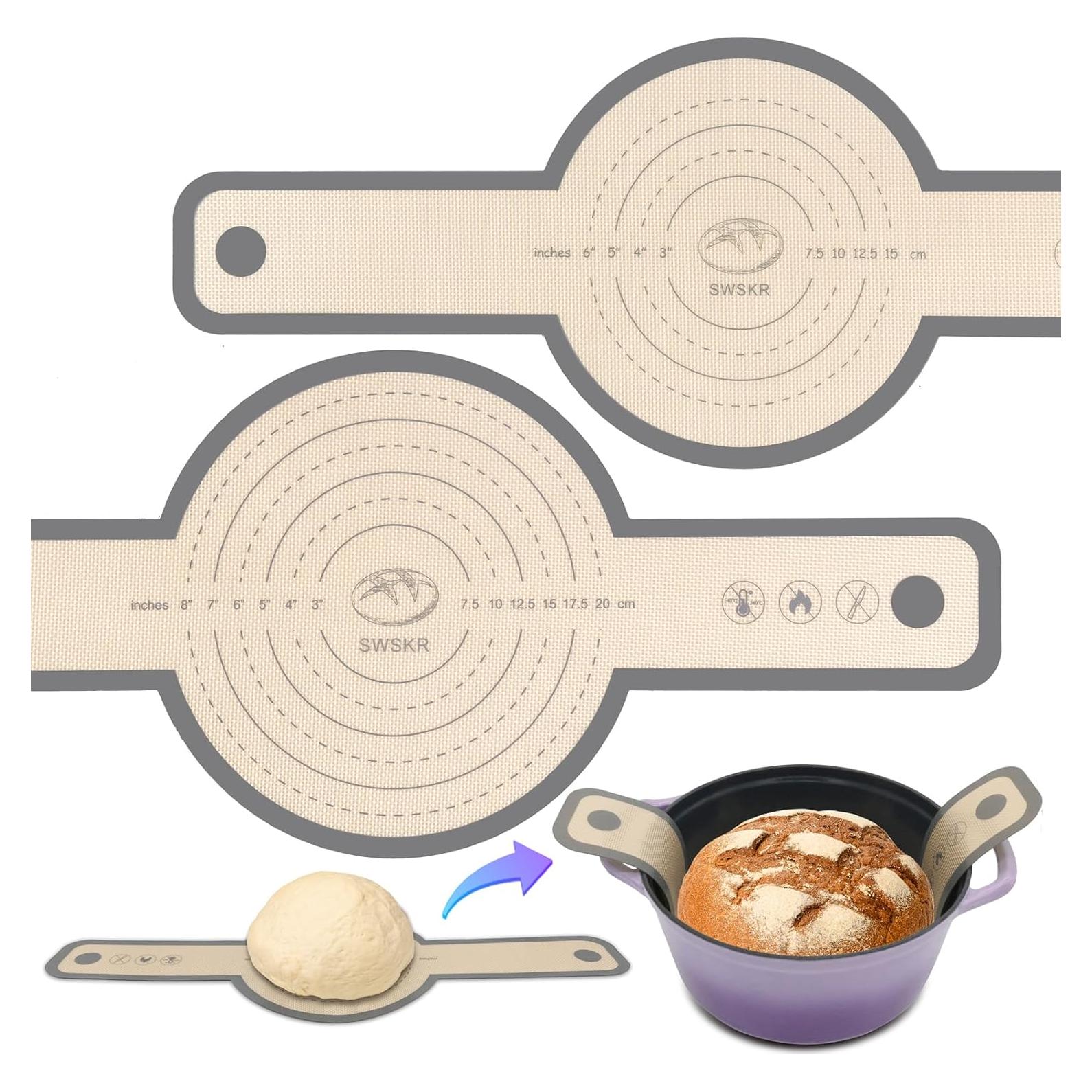 Sling de Pan de Silicona SWSKR 2 Pcs Antideslizante 21.1-24.1 cm