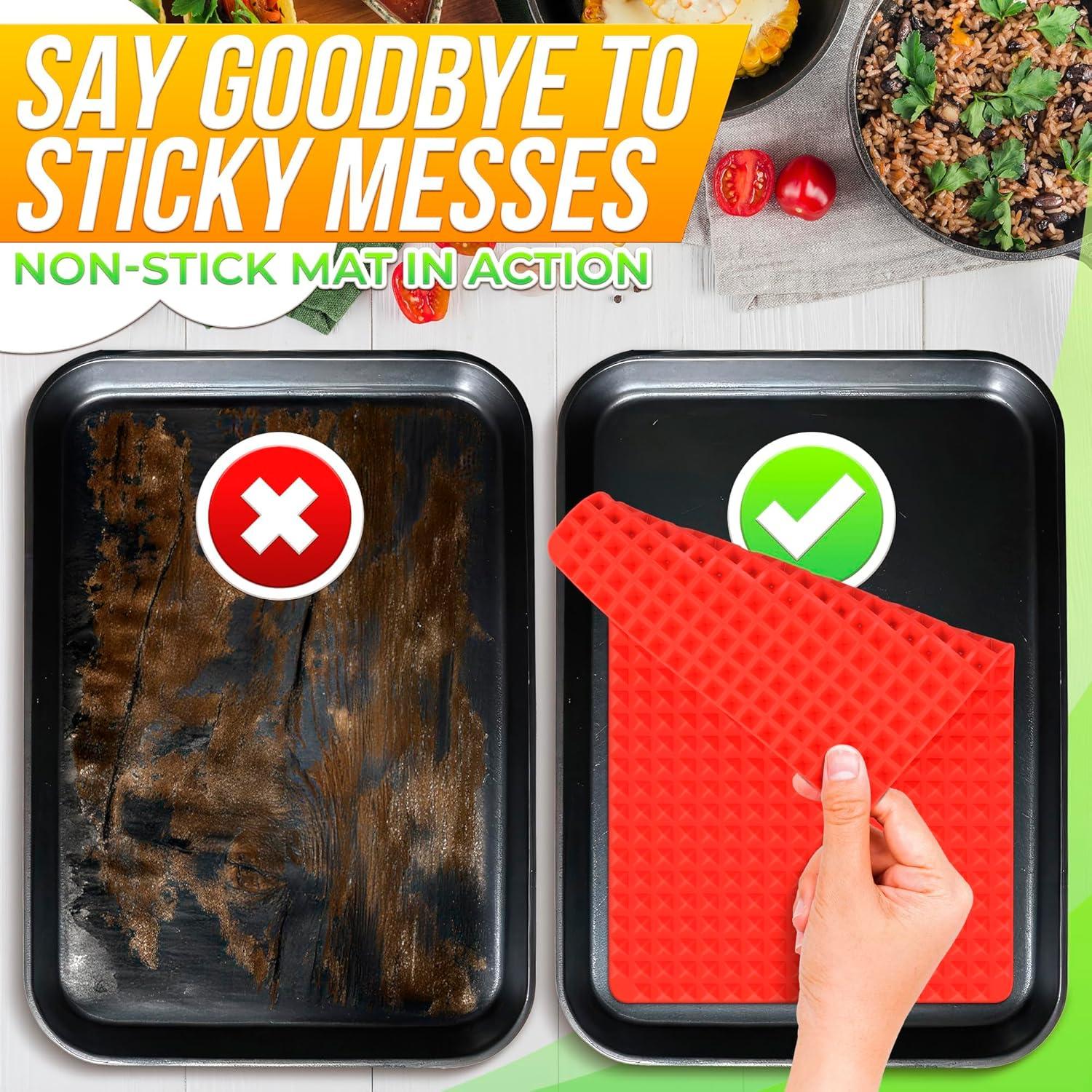 Alfombrilla de Hornear Antideslizante V TOWER 40.6x29cm Roja