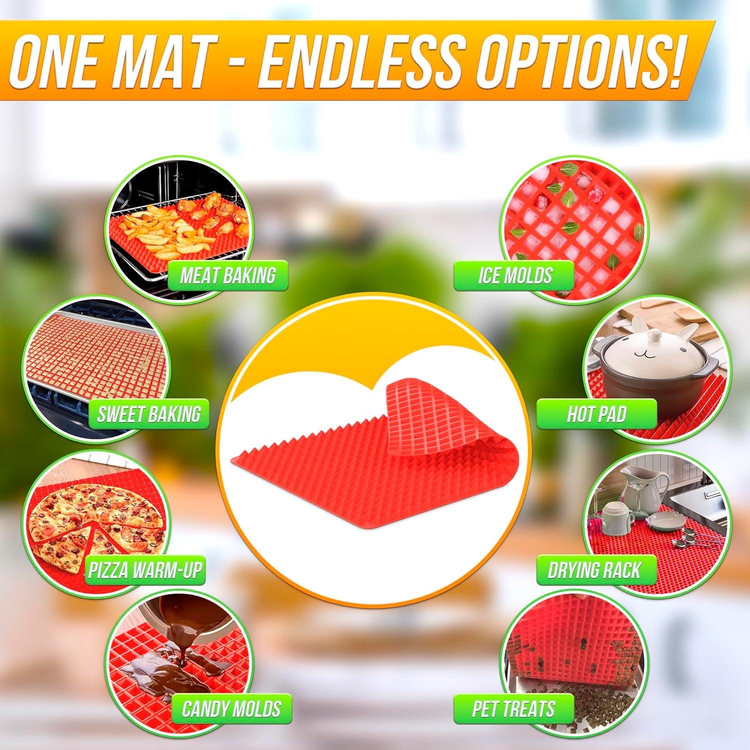 Alfombrilla de Hornear Antideslizante V TOWER 40.6x29cm Roja