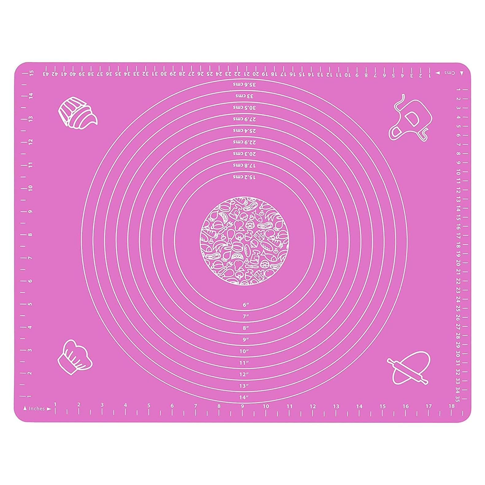 Alfombrilla de Silicona para Hornear SAMZAREULO 50x40 cm Rosa