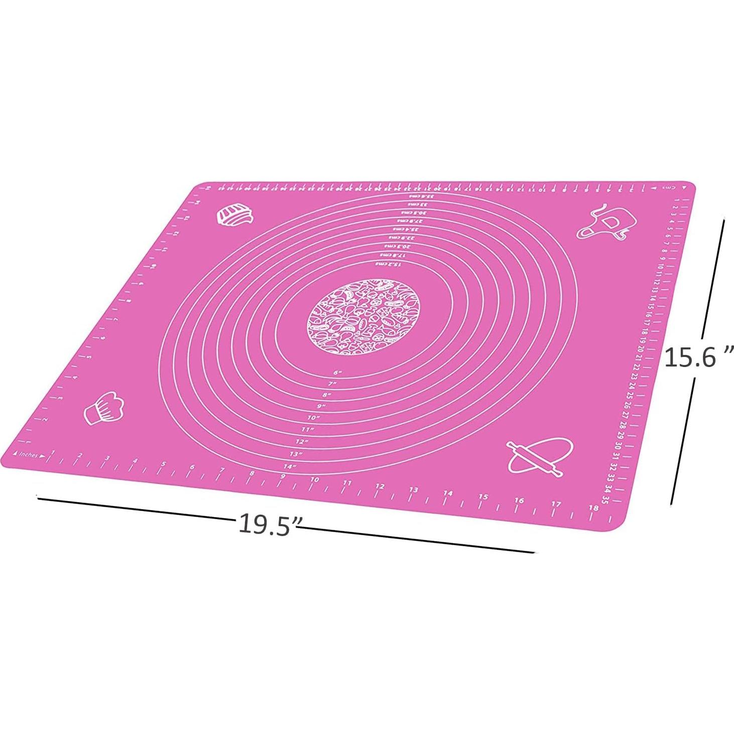 Alfombrilla de Silicona para Hornear SAMZAREULO 50x40 cm Rosa