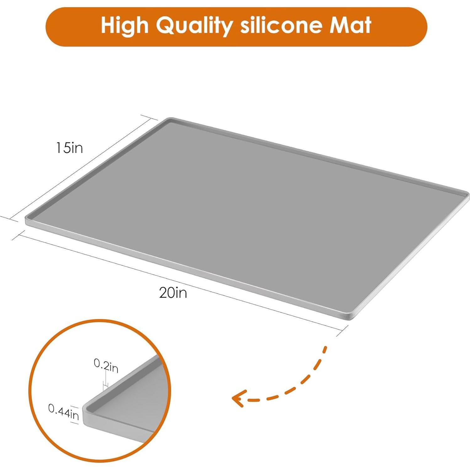 Alfombrilla de Café de Silicona WUDIALIEN 50.8x38.1 cm Gris