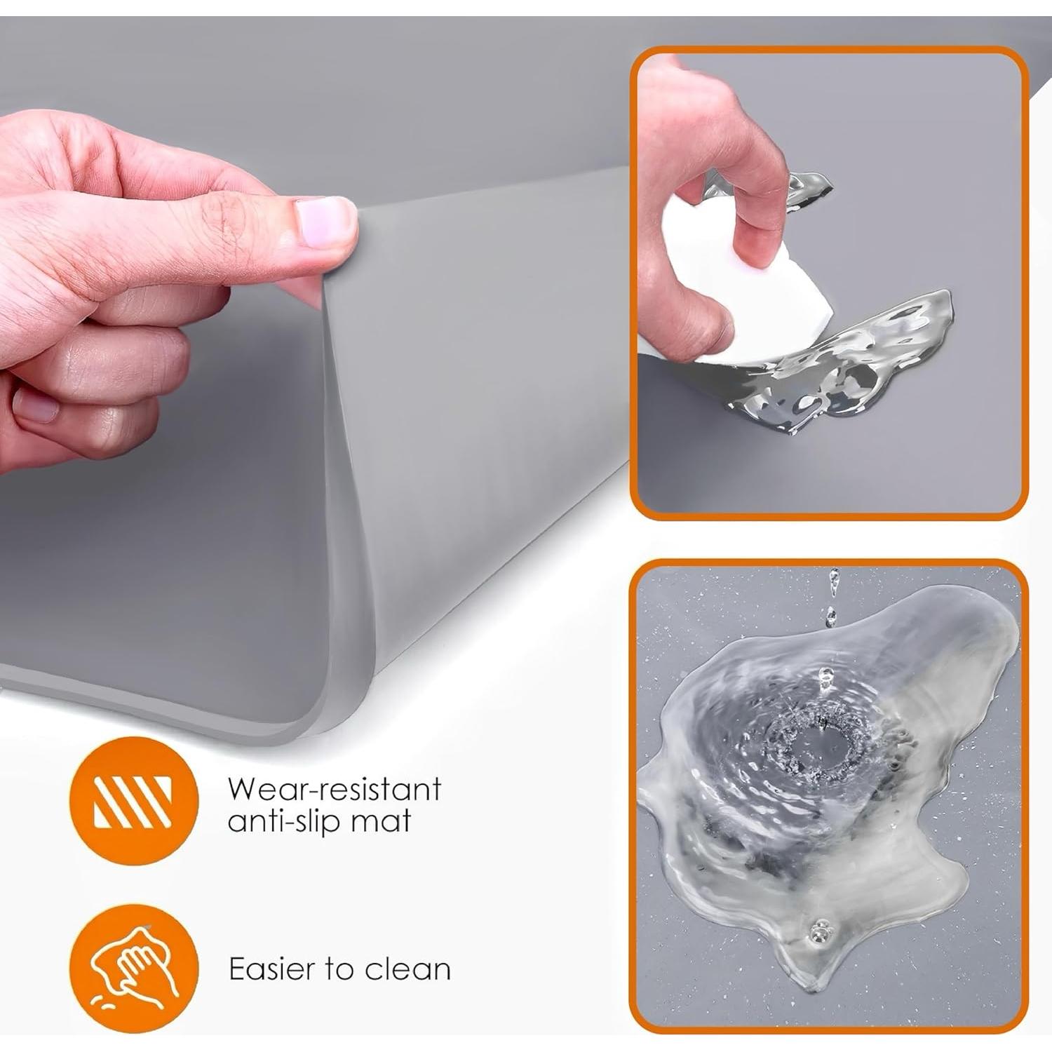 Alfombrilla de Café de Silicona WUDIALIEN 50.8x38.1 cm Gris