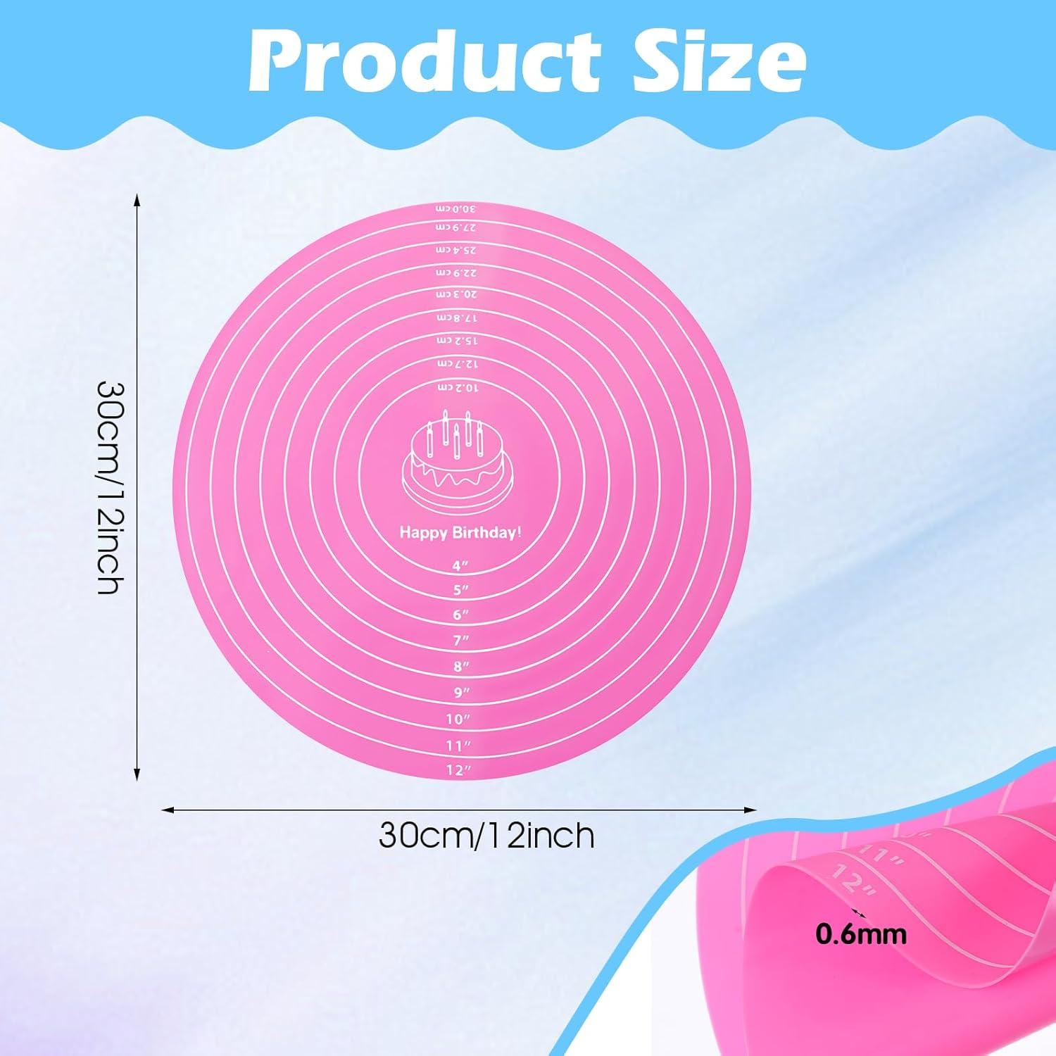 2 Alfombrillas de Silicona Redondas 30 cm YBEATY Antiadherentes