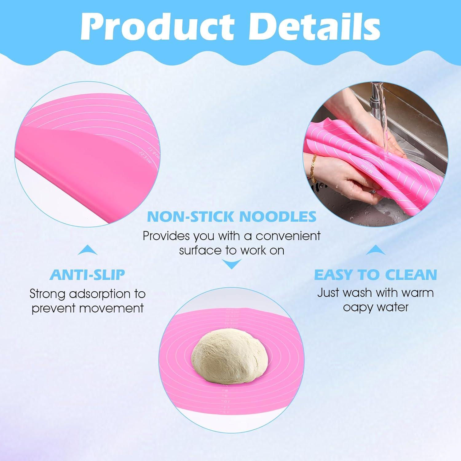 2 Alfombrillas de Silicona Redondas 30 cm YBEATY Antiadherentes