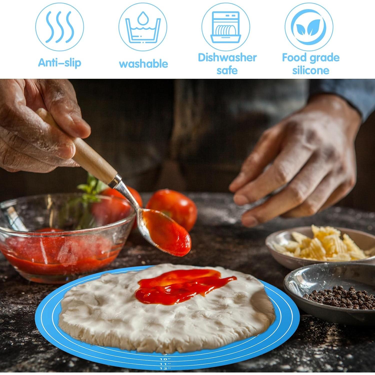 2 Alfombrillas de Silicona Redondas 30 cm YBEATY Antiadherentes