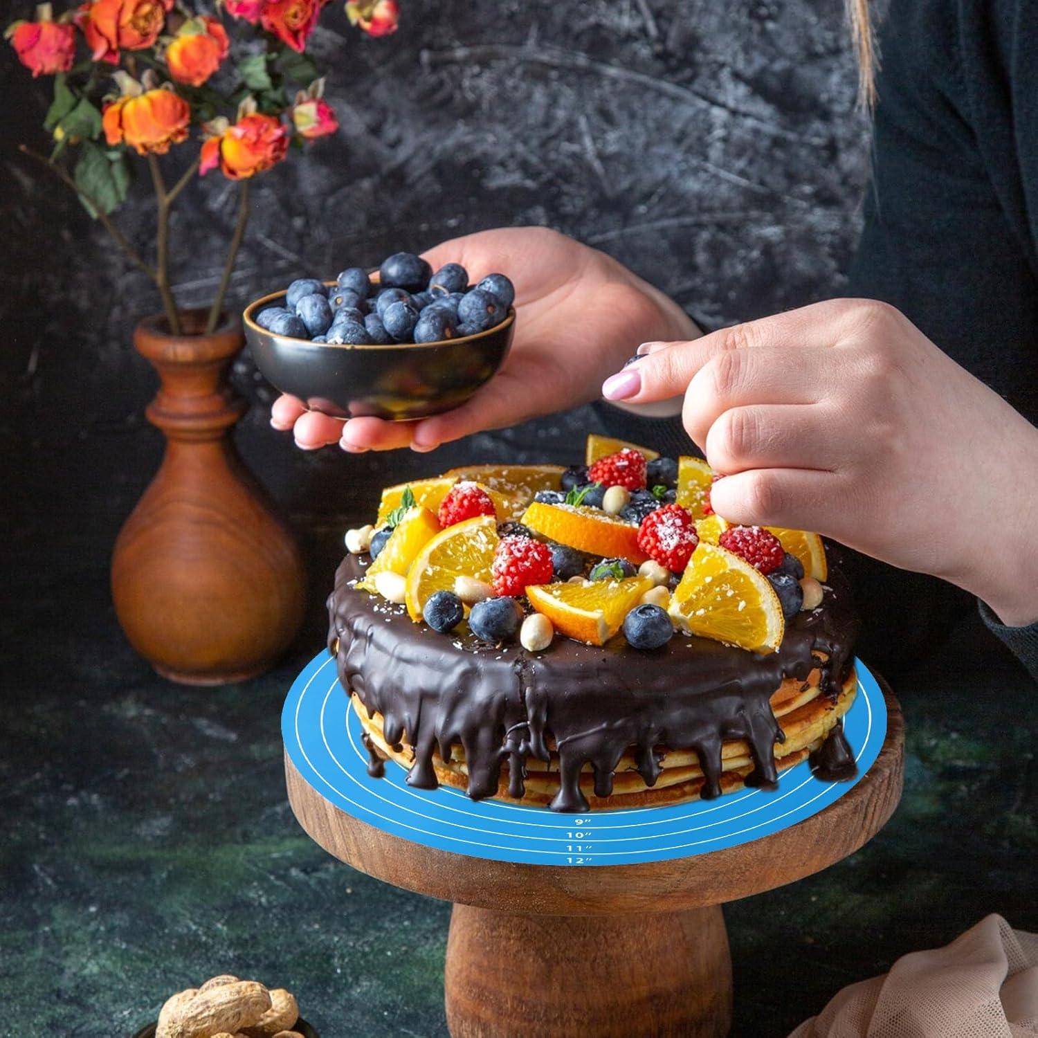 2 Alfombrillas de Silicona Redondas 30 cm YBEATY Antiadherentes