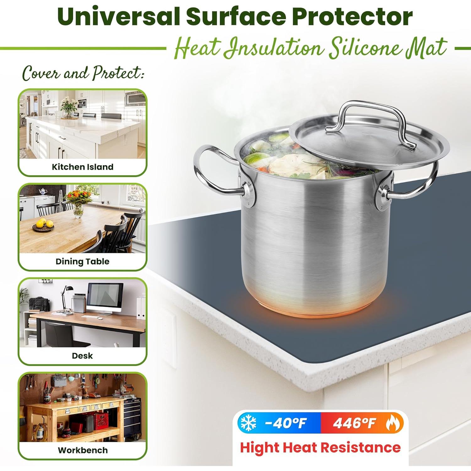 Alfombrilla de Silicona Gris 63.5x43.2cm Famous Dino