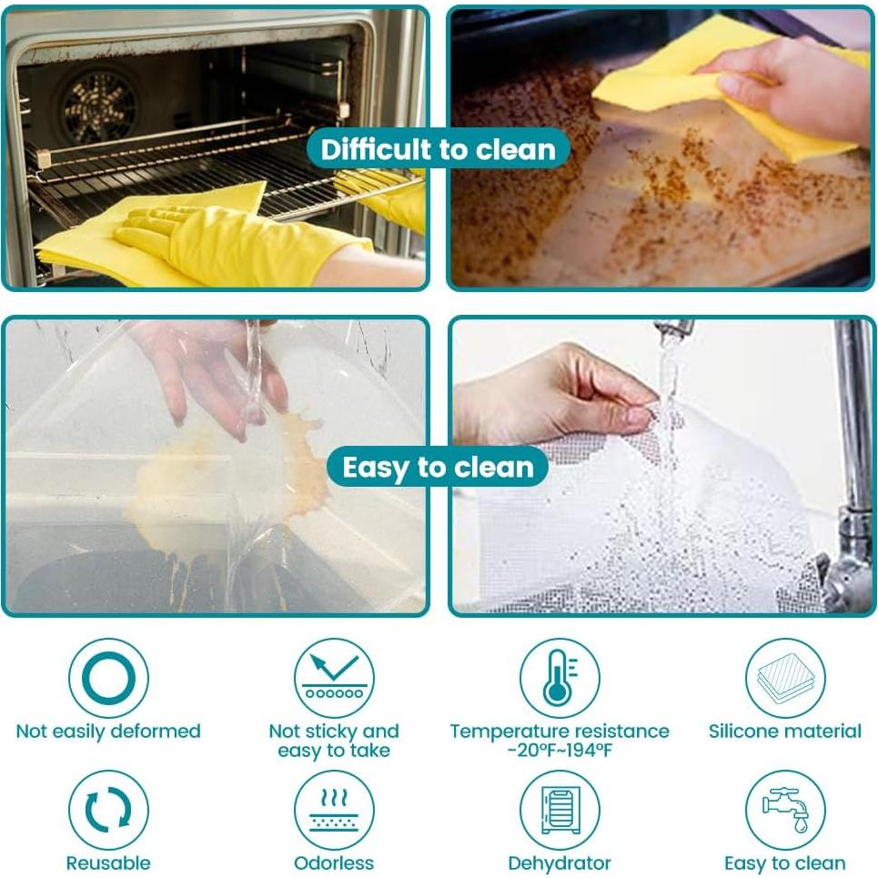 Juego de 16 Bandejas de Deshidratador Cercker Silicona 28 cm