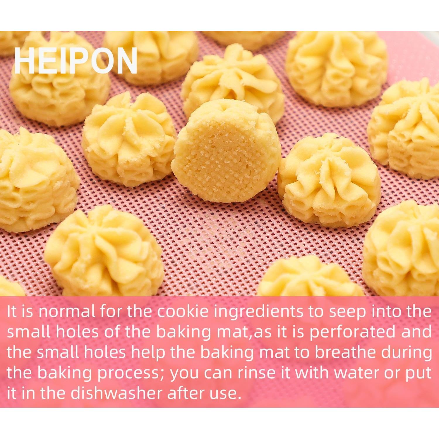 Alfombrilla de Hornear Silicona HEIPON 57x37 cm Antiadherente 2 Piezas