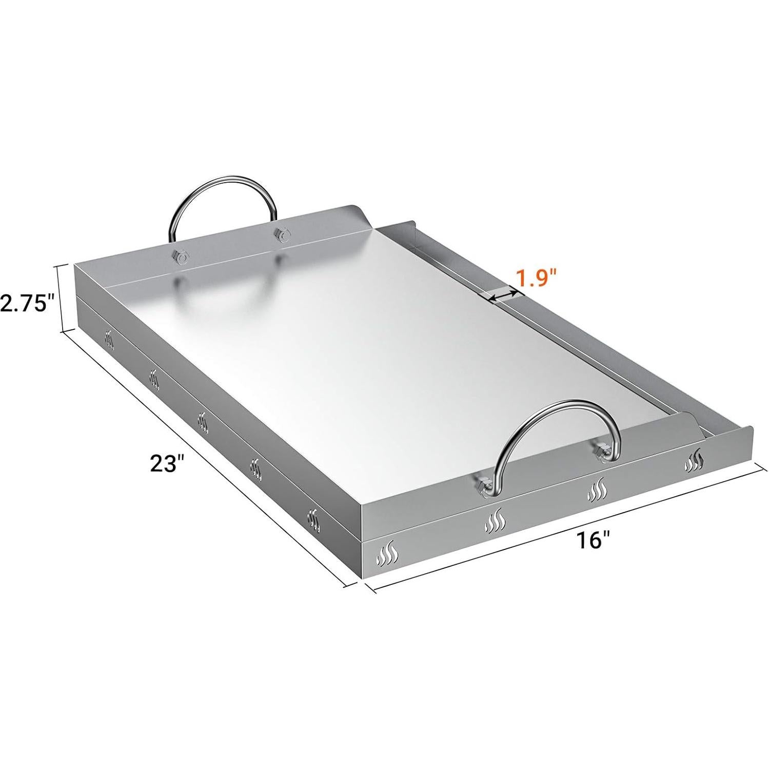 Plancha de Acero Inoxidable Onlyfire 58.4x40.6 cm para Parrilla