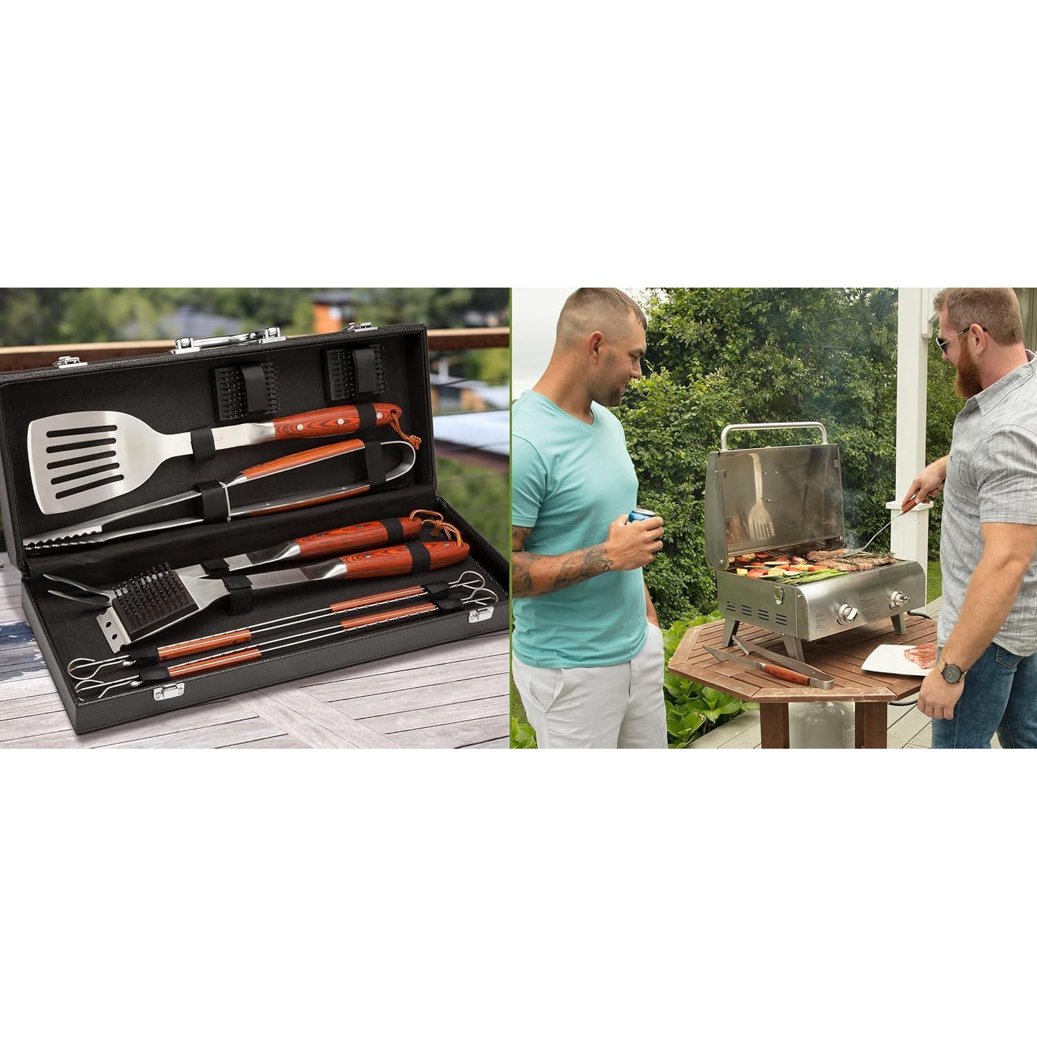 Juego de Parrilla Cuisinart 10 Piezas Acero Inoxidable BBQ