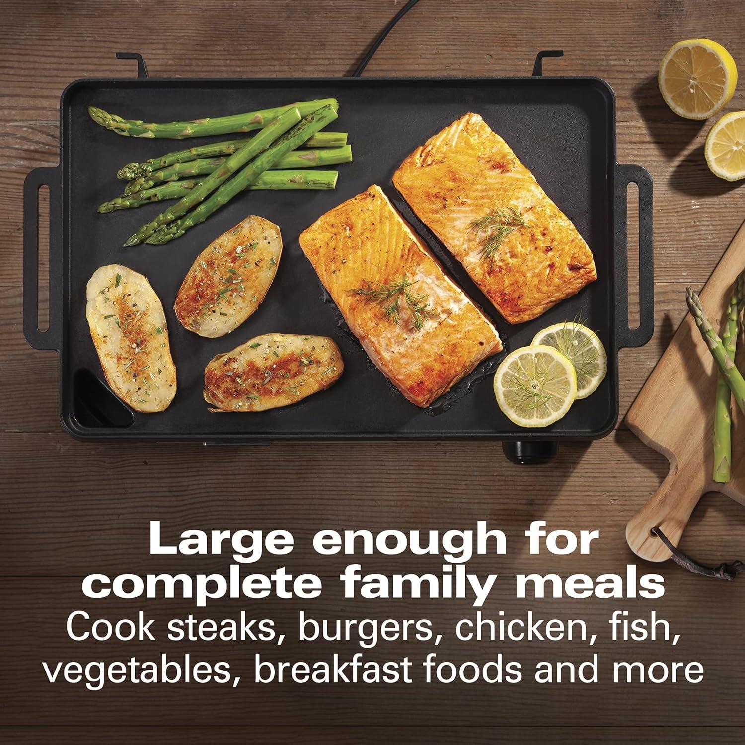 Parrilla Eléctrica de Hierro Fundido Hamilton Beach 10"x16"