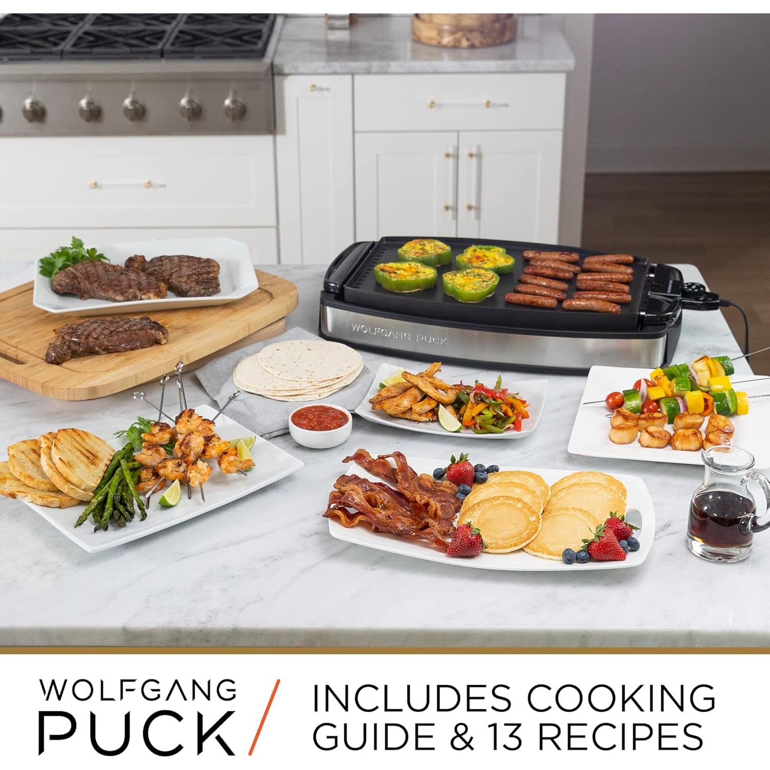 Parrilla Plancha Eléctrica Reversible Wolfgang Puck XL 1800W