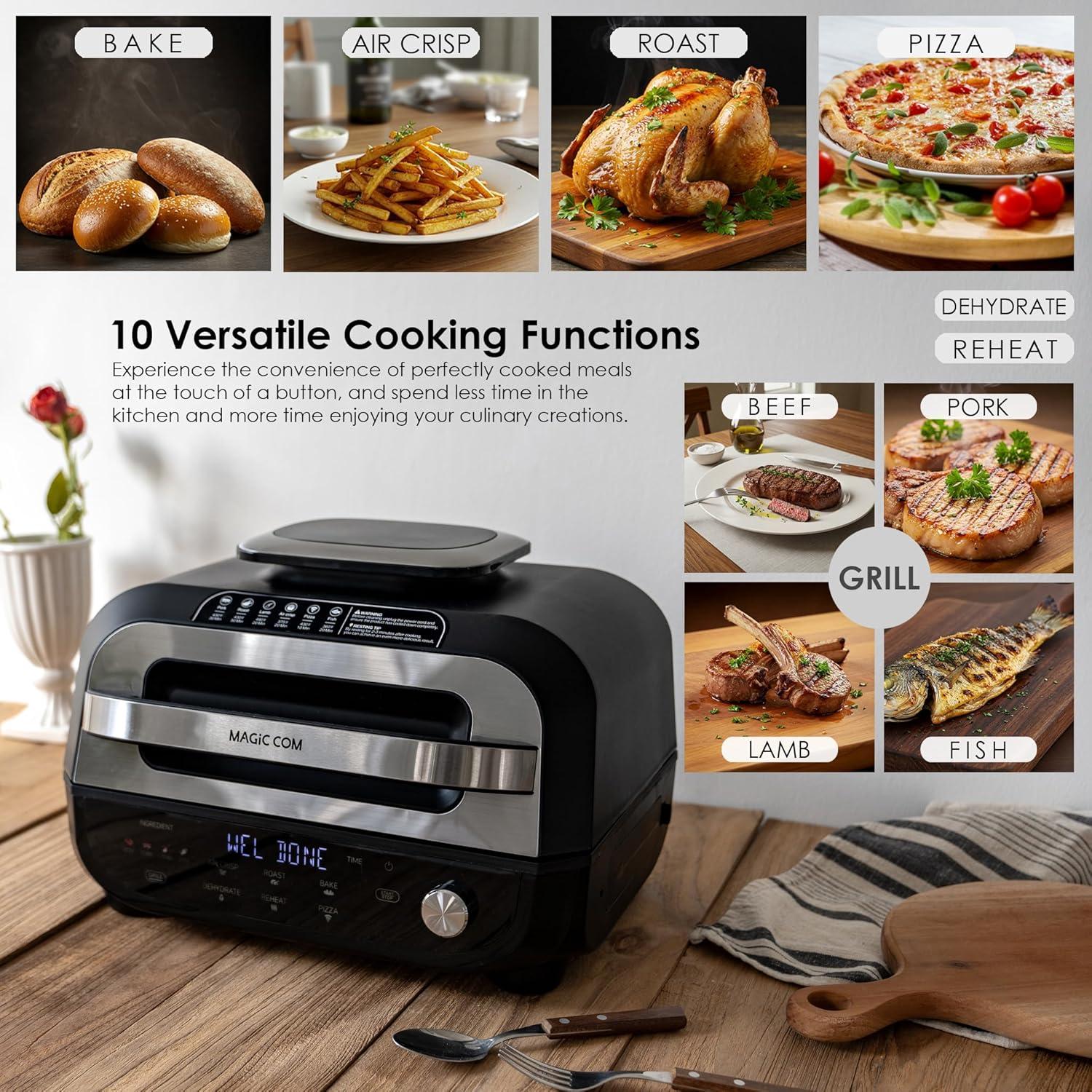 Parrilla Interior y Freidora de Aire MAGiC COM 7-en-1 5.2L