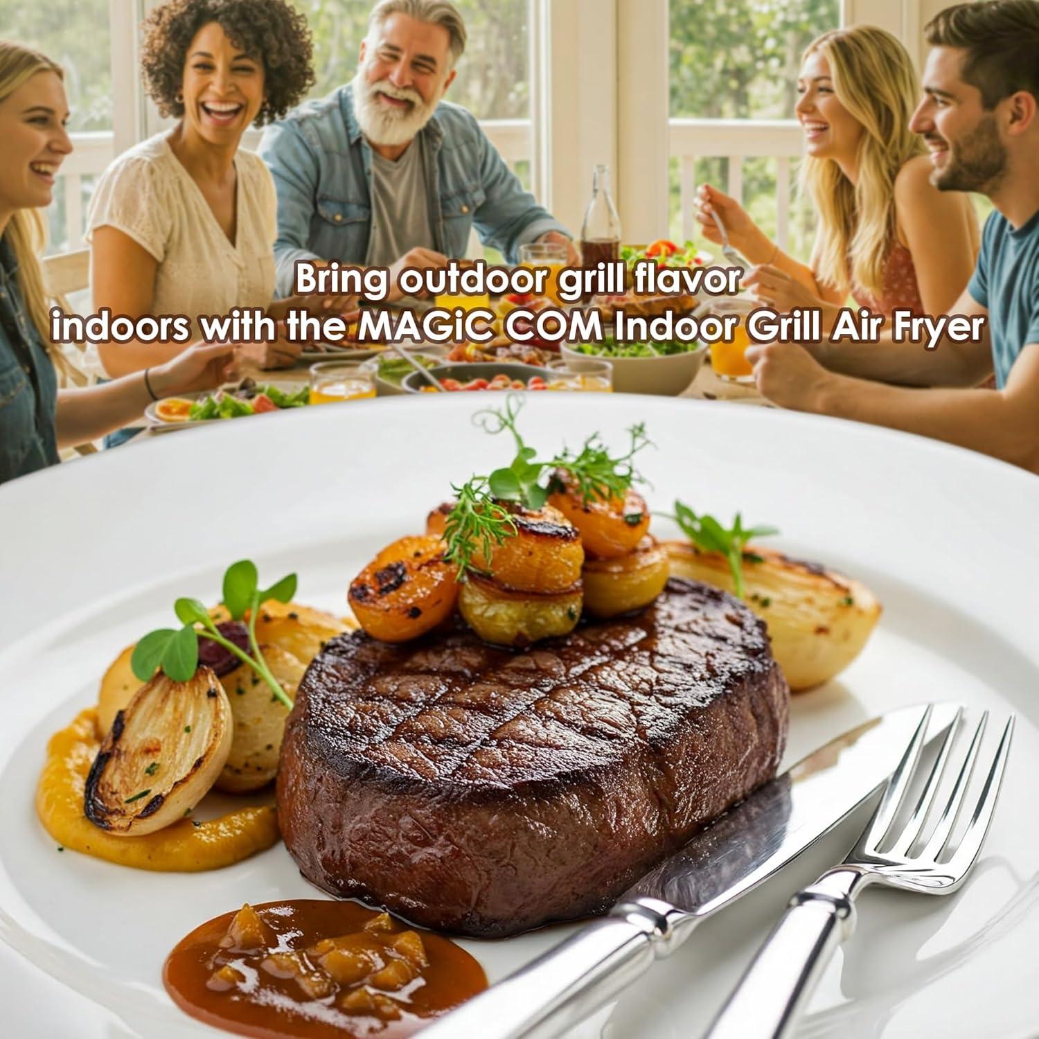 Parrilla Interior y Freidora de Aire MAGiC COM 7-en-1 5.2L