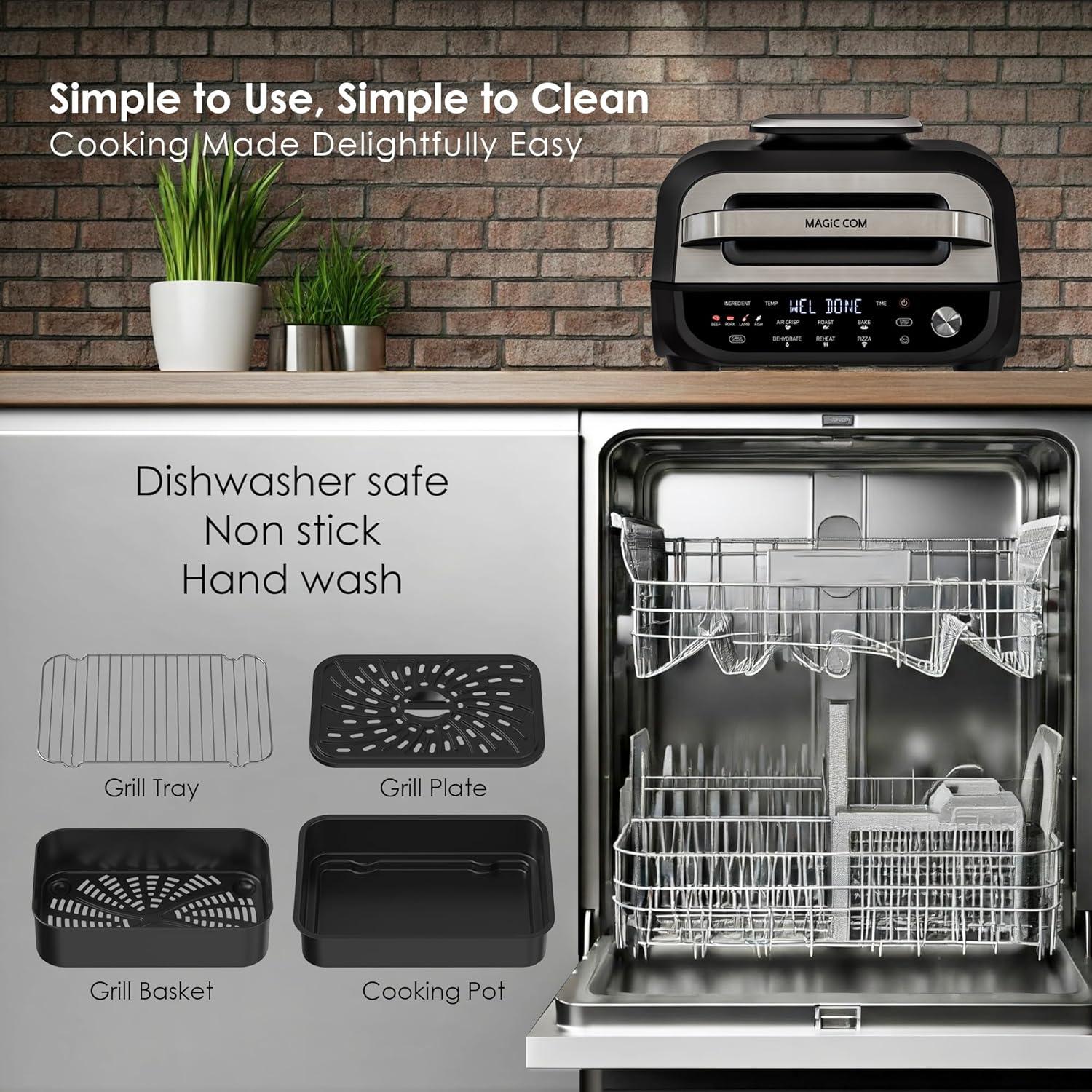Parrilla Interior y Freidora de Aire MAGiC COM 7-en-1 5.2L