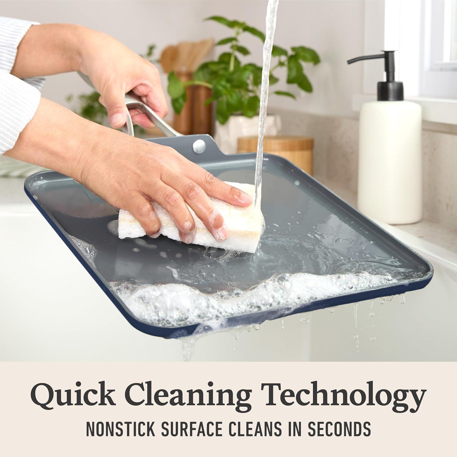 Sartén Cuadrada Antiadherente 28 cm Calphalon Cerámica Azul