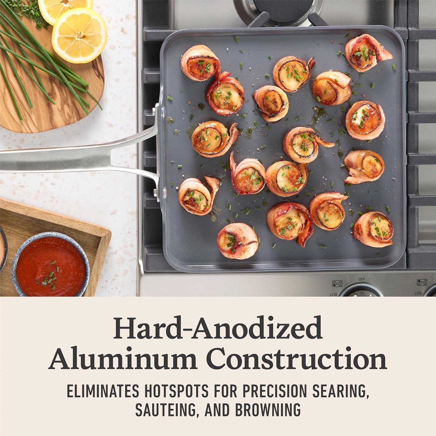 Sartén Cuadrada Antiadherente 28 cm Calphalon Cerámica Azul