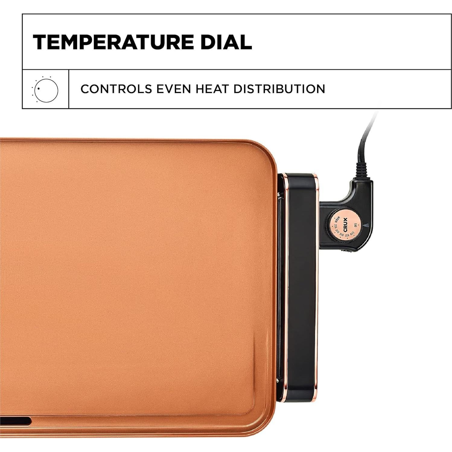 Plancha eléctrica Crux XL con recubrimiento cerámico 1650W