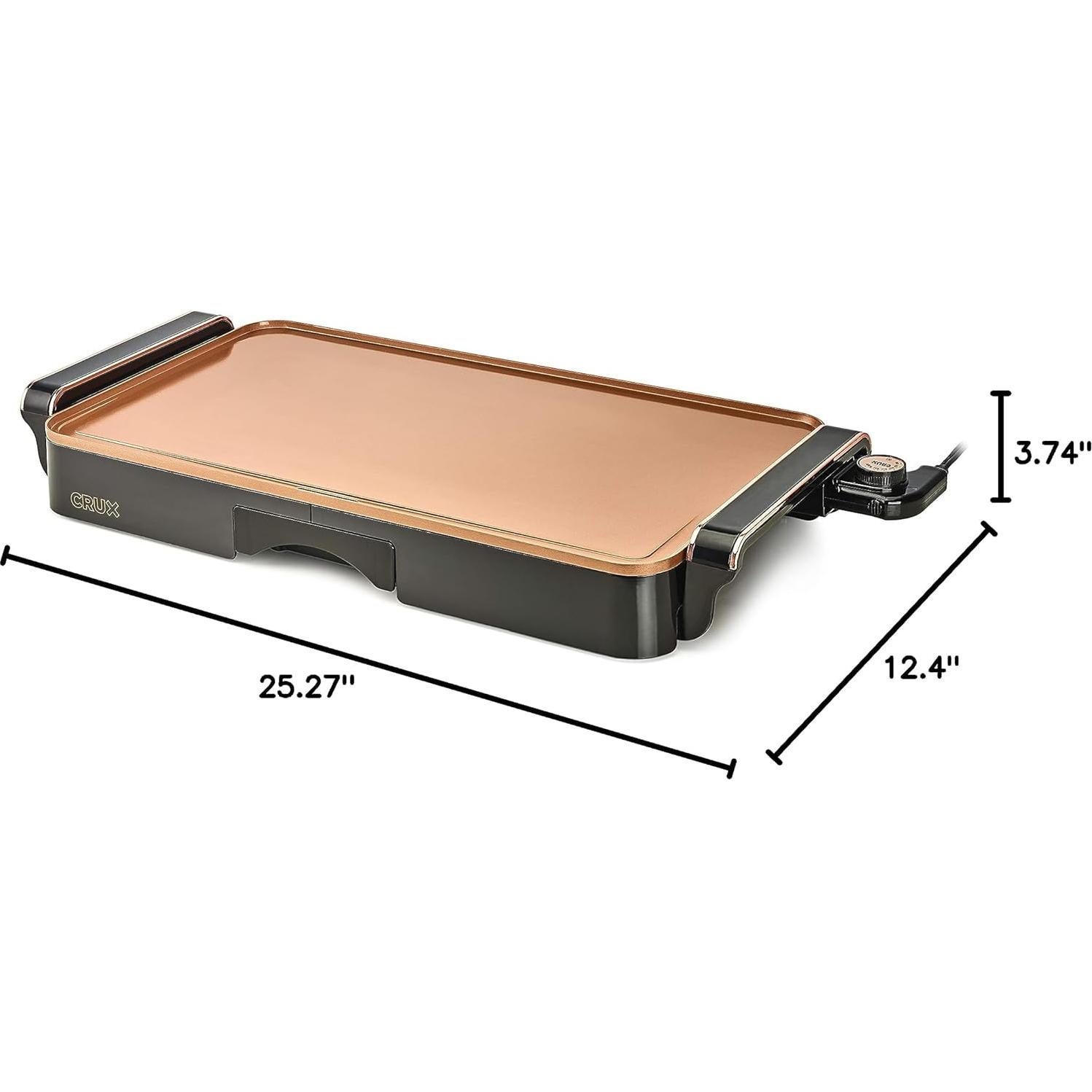 Plancha eléctrica Crux XL con recubrimiento cerámico 1650W