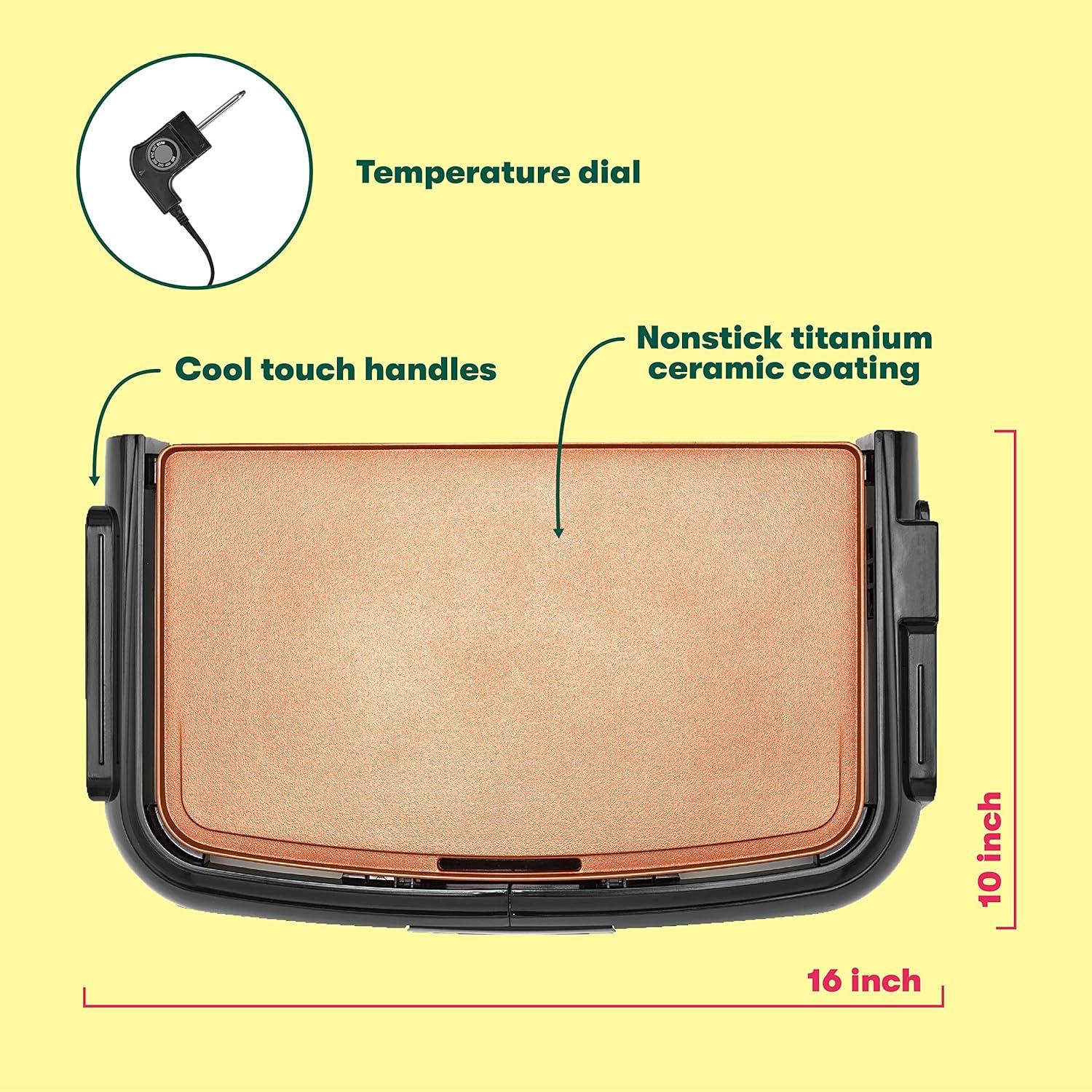 Plancha Cerámica BELLA 10" x 16" (25.4 x 40.6 cm) Cobre