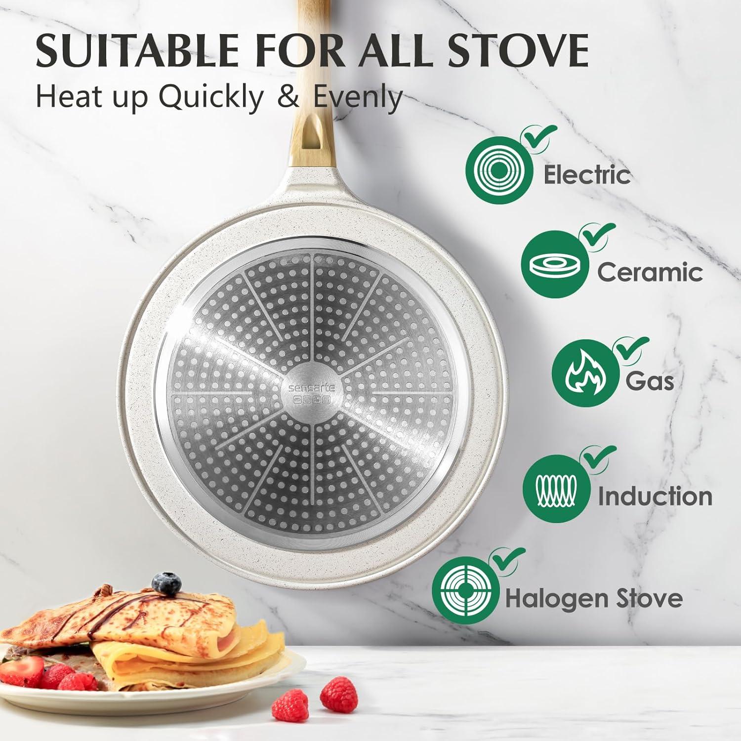 Sartén para Crepas SENSARTE 30.48 cm Antiadherente Cerámica