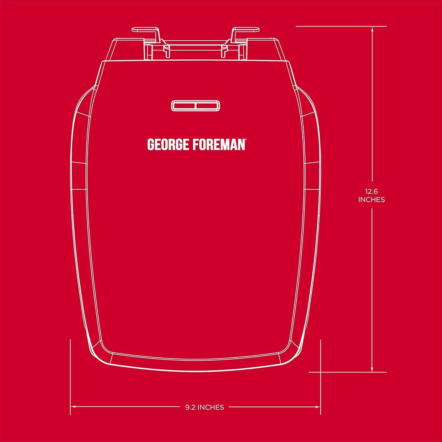 Parrilla Eléctrica George Foreman GR340FB 4 Porciones Negra