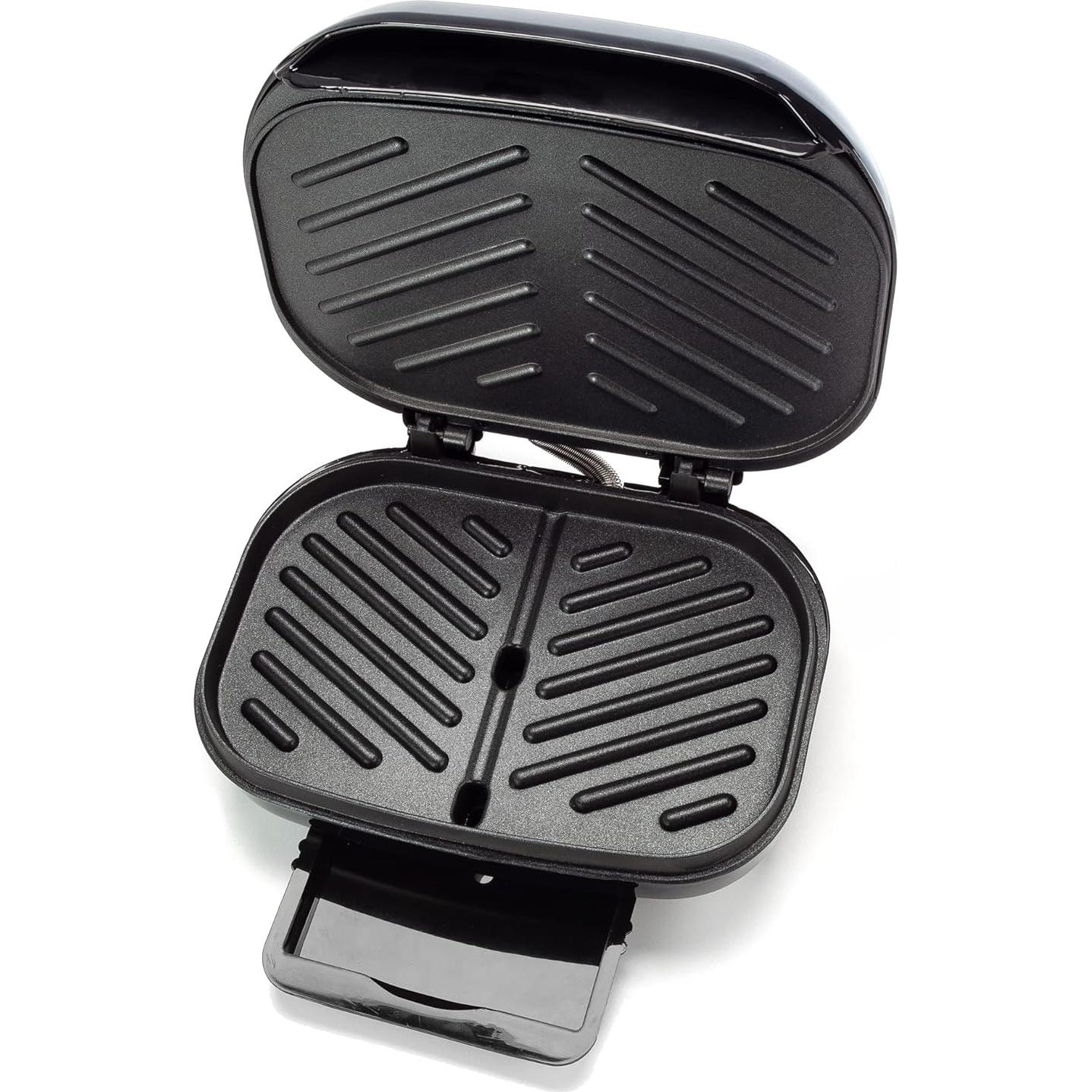 Parrilla Eléctrica Dominion D5201B para 2 Porciones, Antiadherente