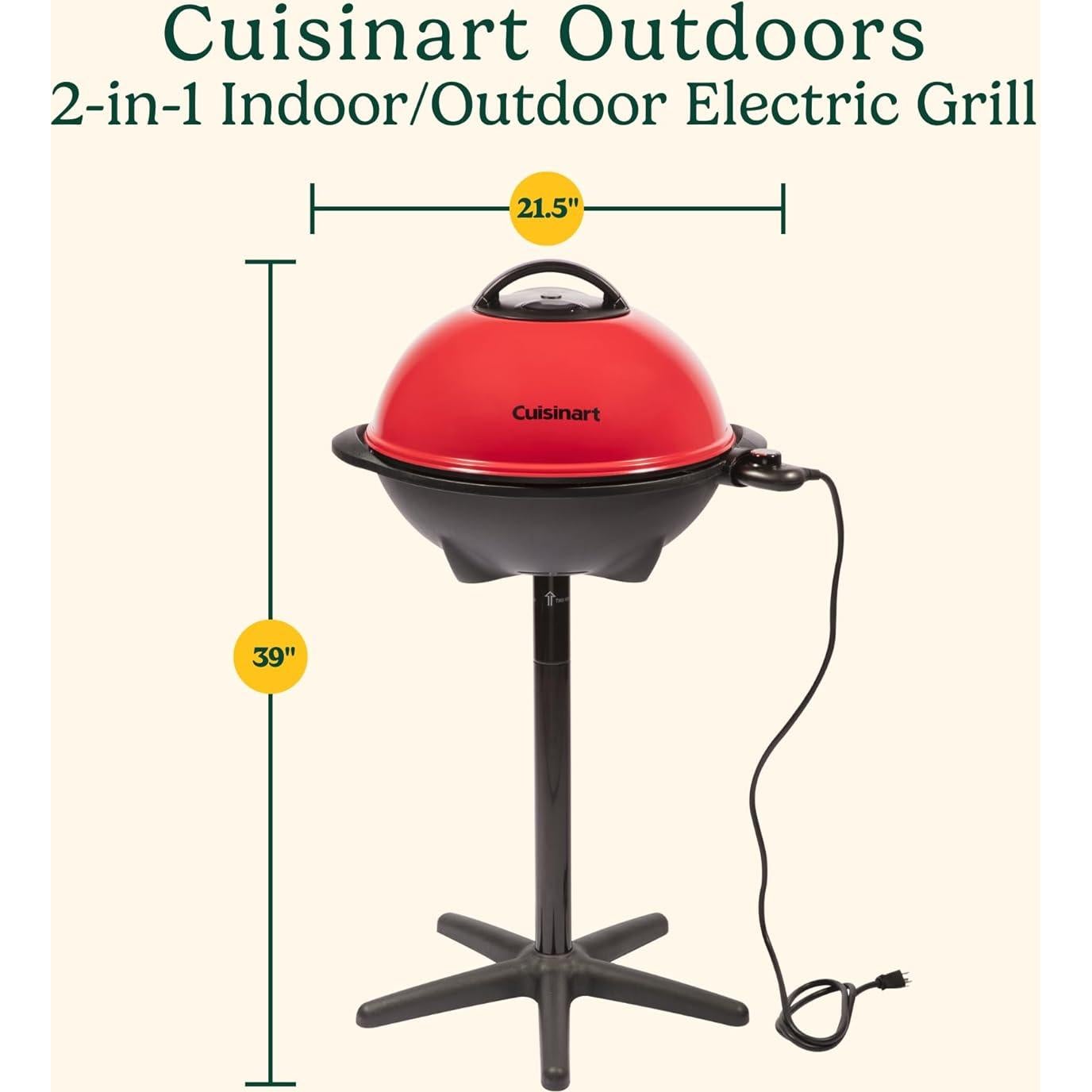 Parrilla Eléctrica Cuisinart 2-en-1 Interior/Exterior 1500W