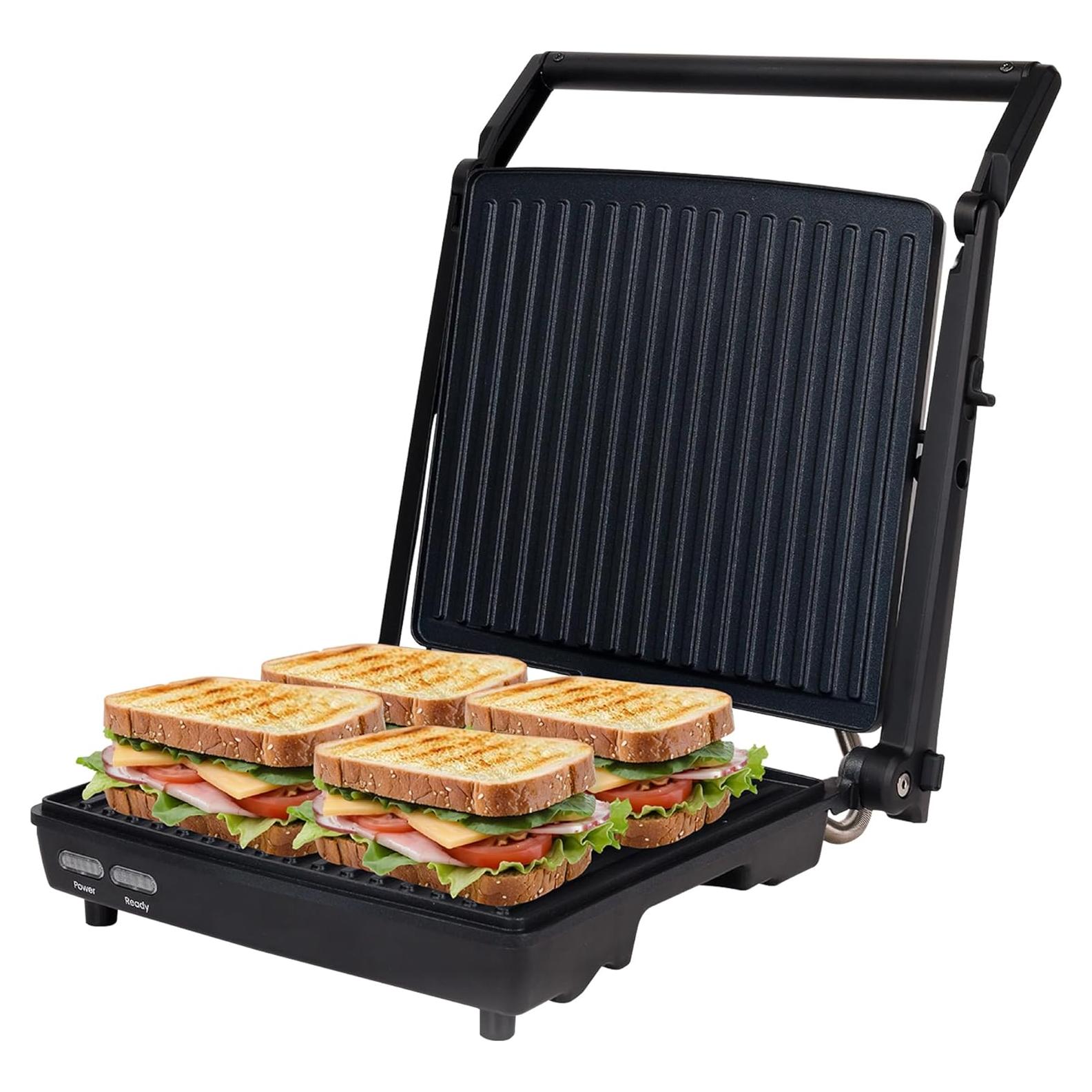 Prensa Panini Courant CPP-4141ST Acero Inoxidable 1400W