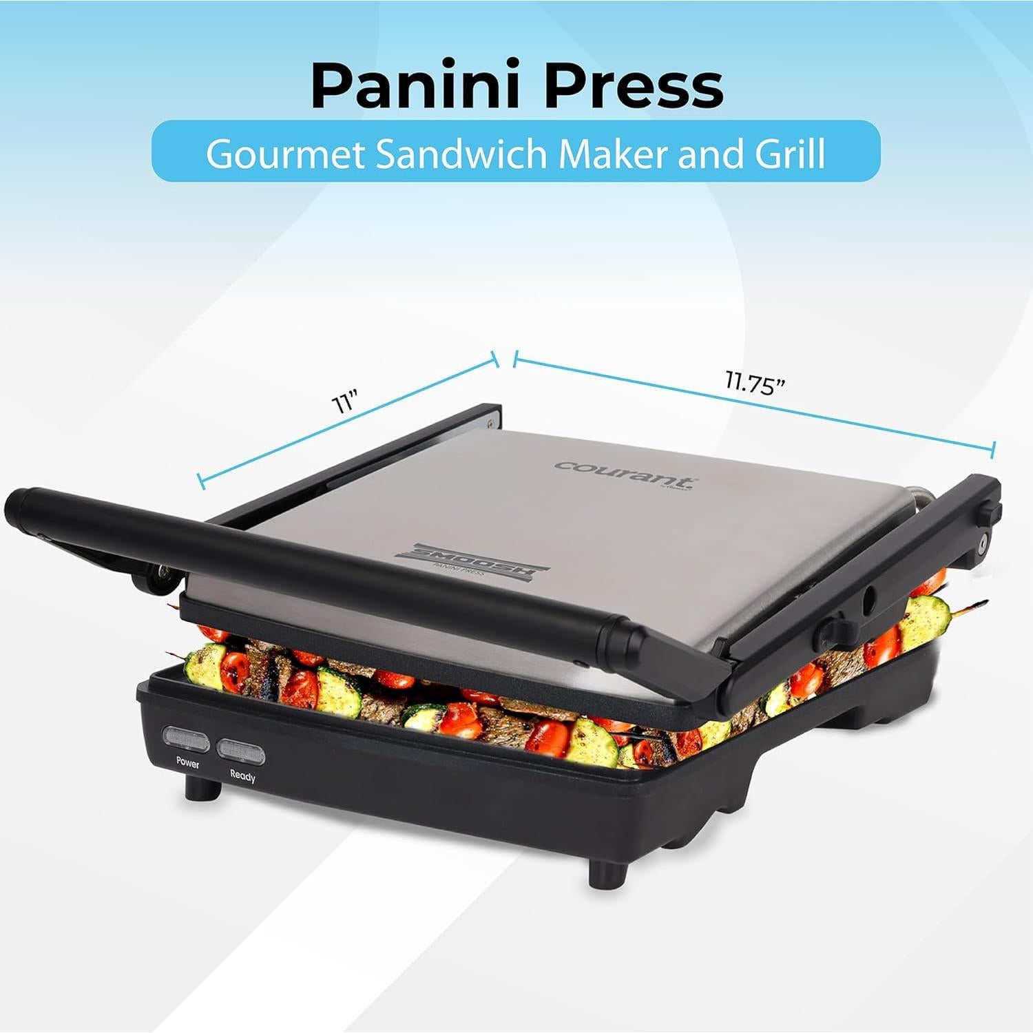 Prensa Panini Courant CPP-4141ST Acero Inoxidable 1400W