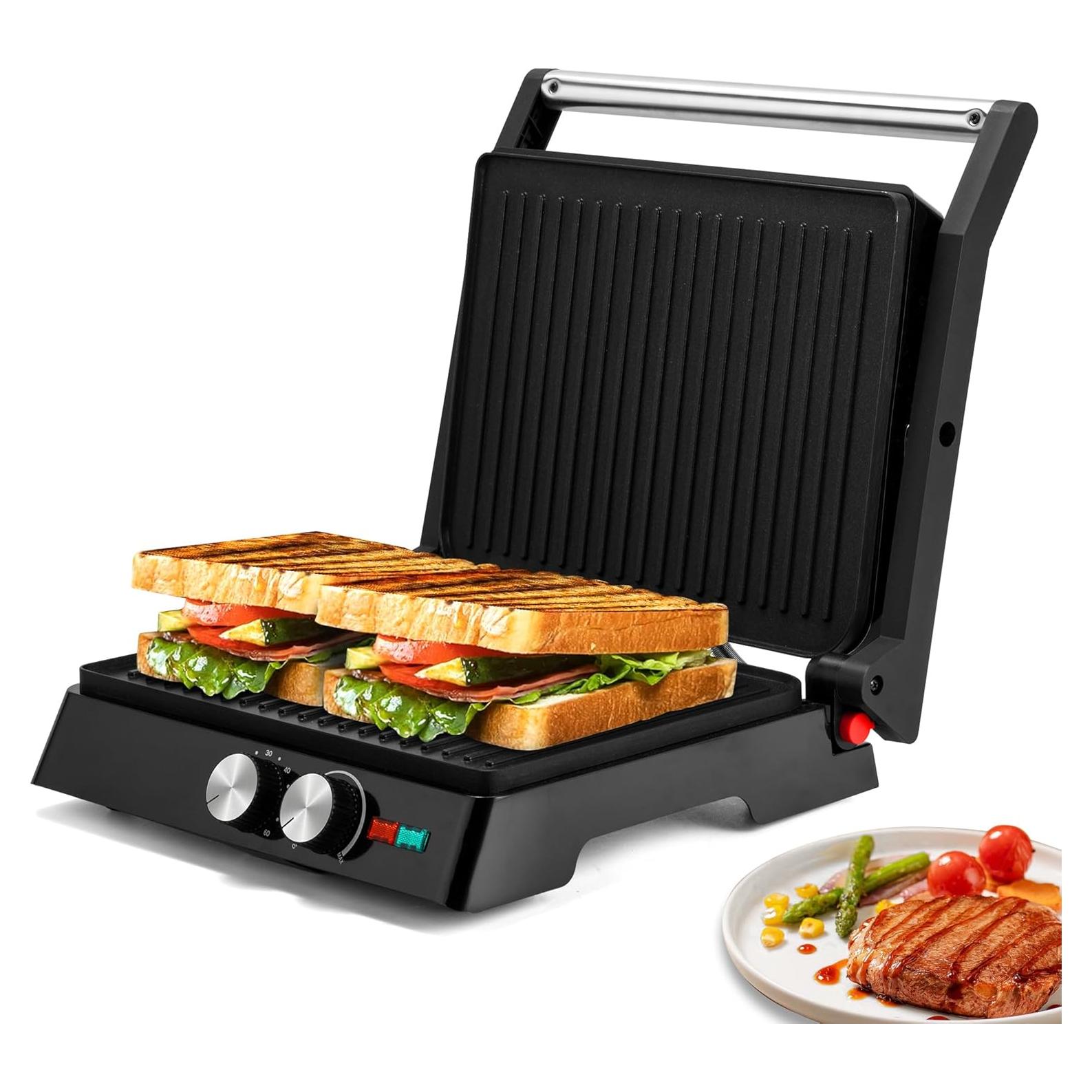 Prensa para Sándwich SUSTEAS SLG5019 1400W Ajustable 0-200°C