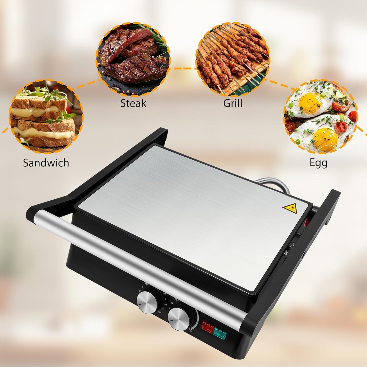 Prensa para Sándwich SUSTEAS SLG5019 1400W Ajustable 0-200°C