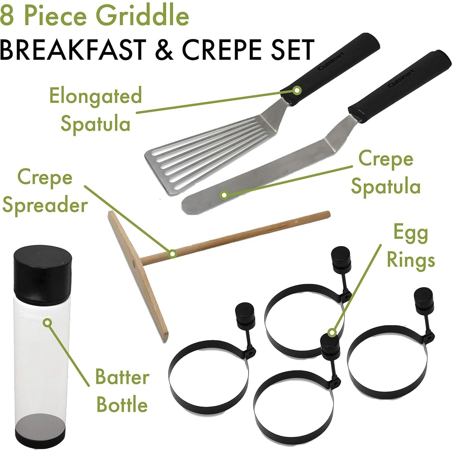 Juego de Plancha para Desayuno y Crepas Cuisinart CGS-843 8 Piezas