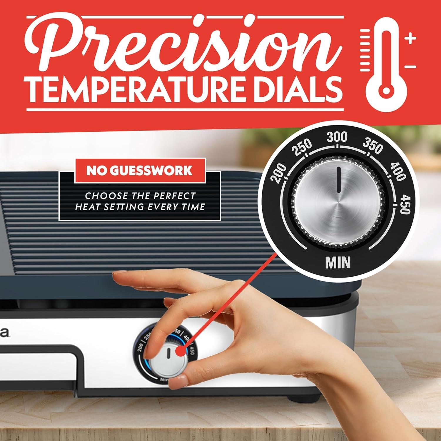 Parrilla y Plancha Eléctrica Gourmia GEG1430 3 en 1 XL