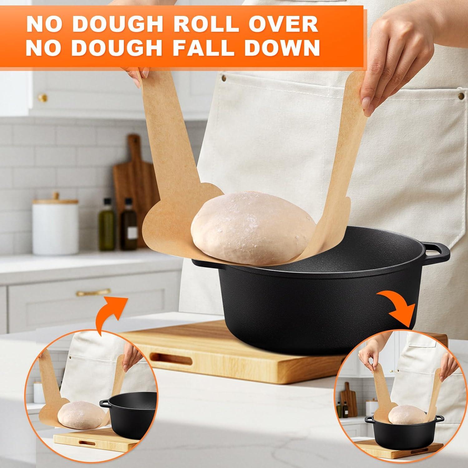 Papel de Horno Marspark 100 Pcs Ovalado con Mango Largo