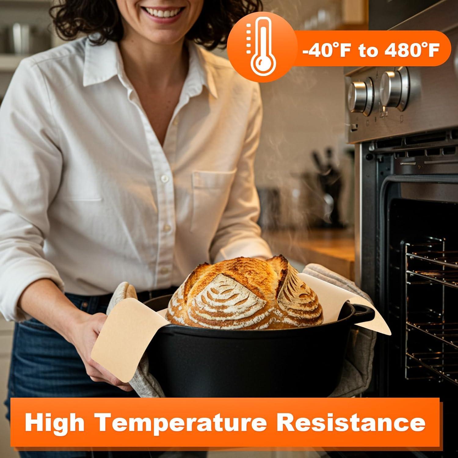 Papel de Horno Marspark 100 Pcs Ovalado con Mango Largo