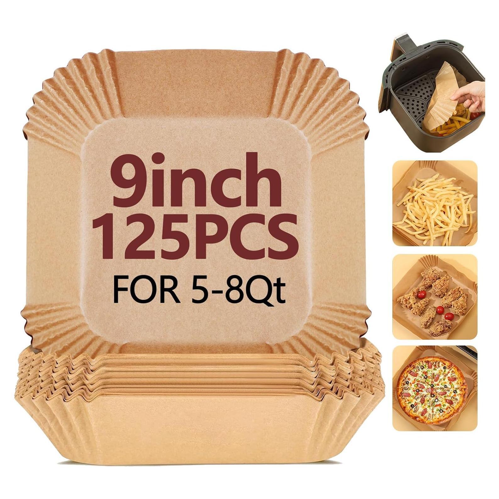 Forros desechables para freidora de aire EKACO 125PCS 20.32cm