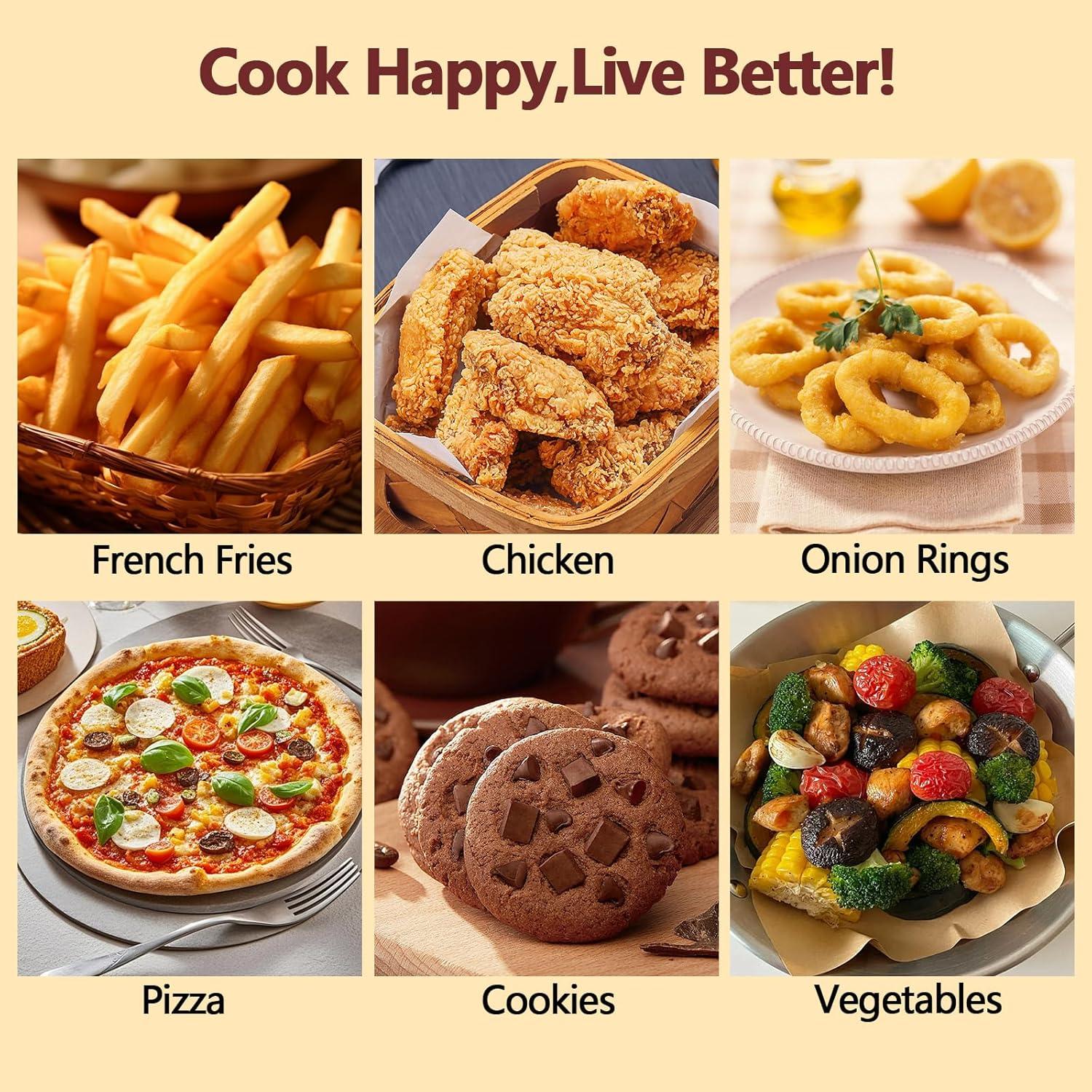 Forros desechables para freidora de aire EKACO 125PCS 20.32cm