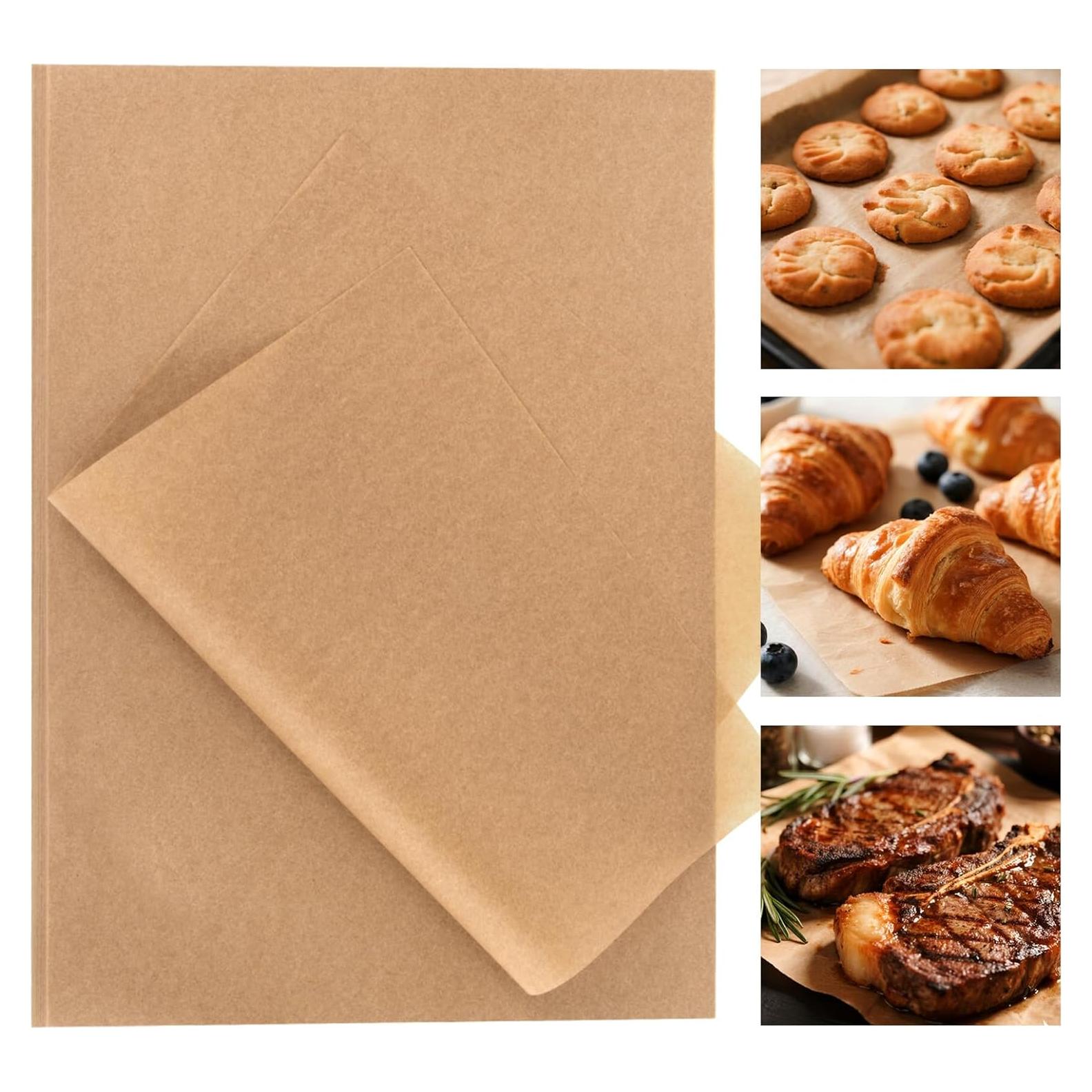 100 Hojas de Papel Pergamino Sin Blanquear MAQIHAN 22.86x33.02cm