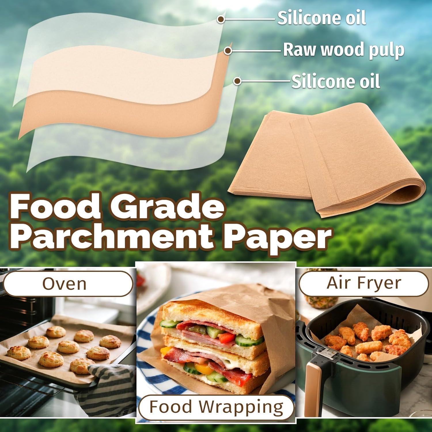 100 Hojas de Papel Pergamino Sin Blanquear MAQIHAN 22.86x33.02cm