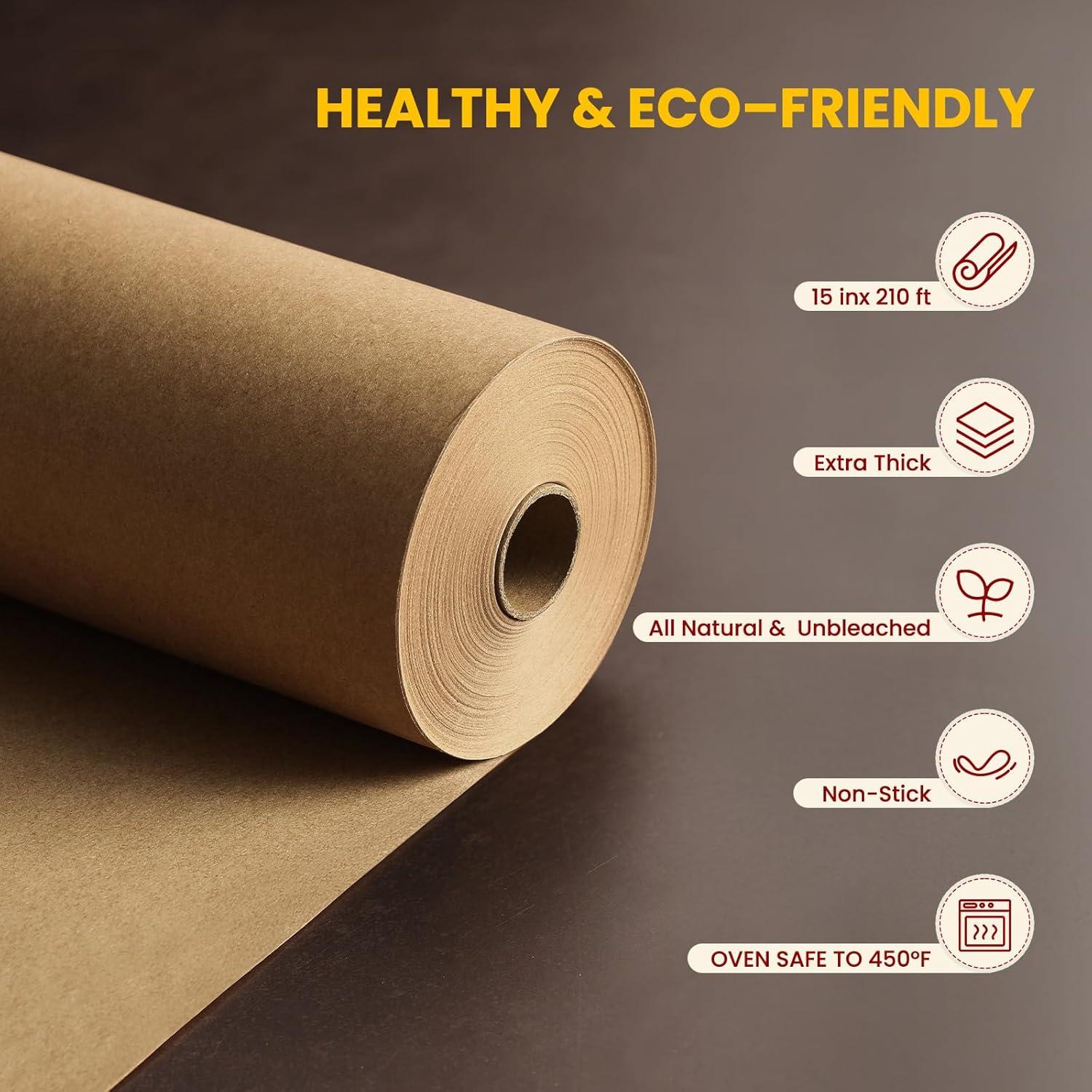 Papel de Parchment AOZITA 15x210ft Antiadherente 450°F