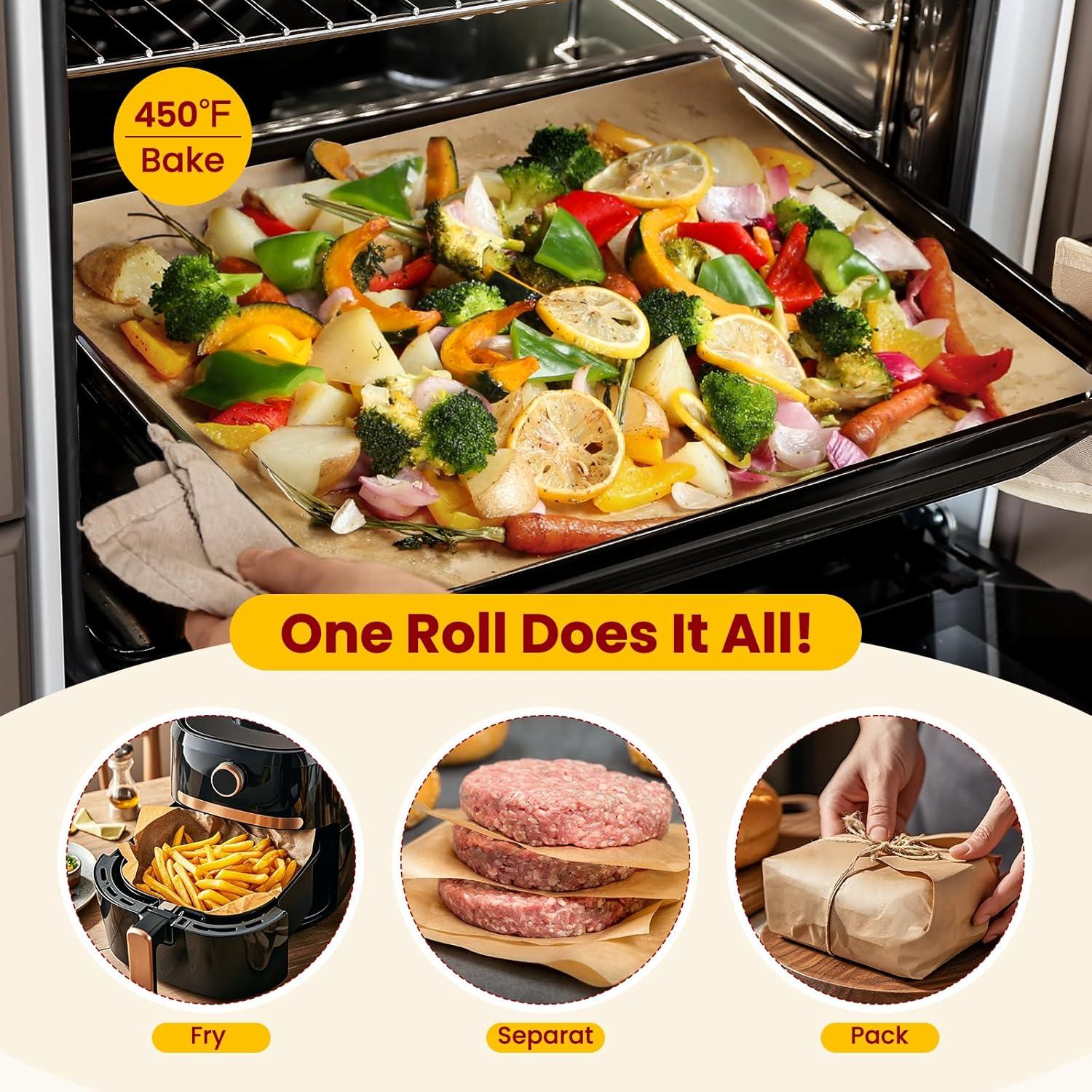 Papel de Parchment AOZITA 15x210ft Antiadherente 450°F