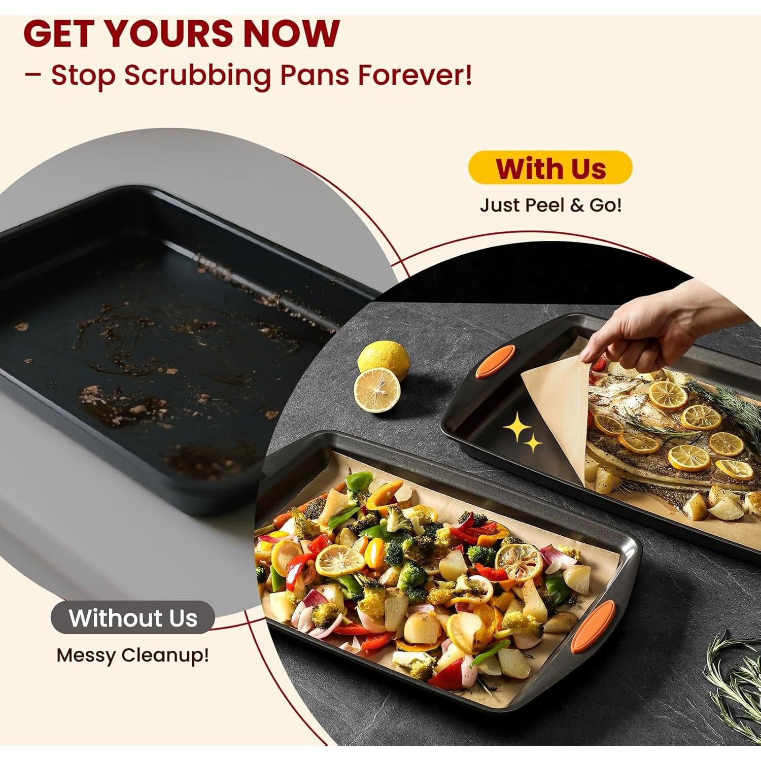 Papel de Parchment AOZITA 15x210ft Antiadherente 450°F