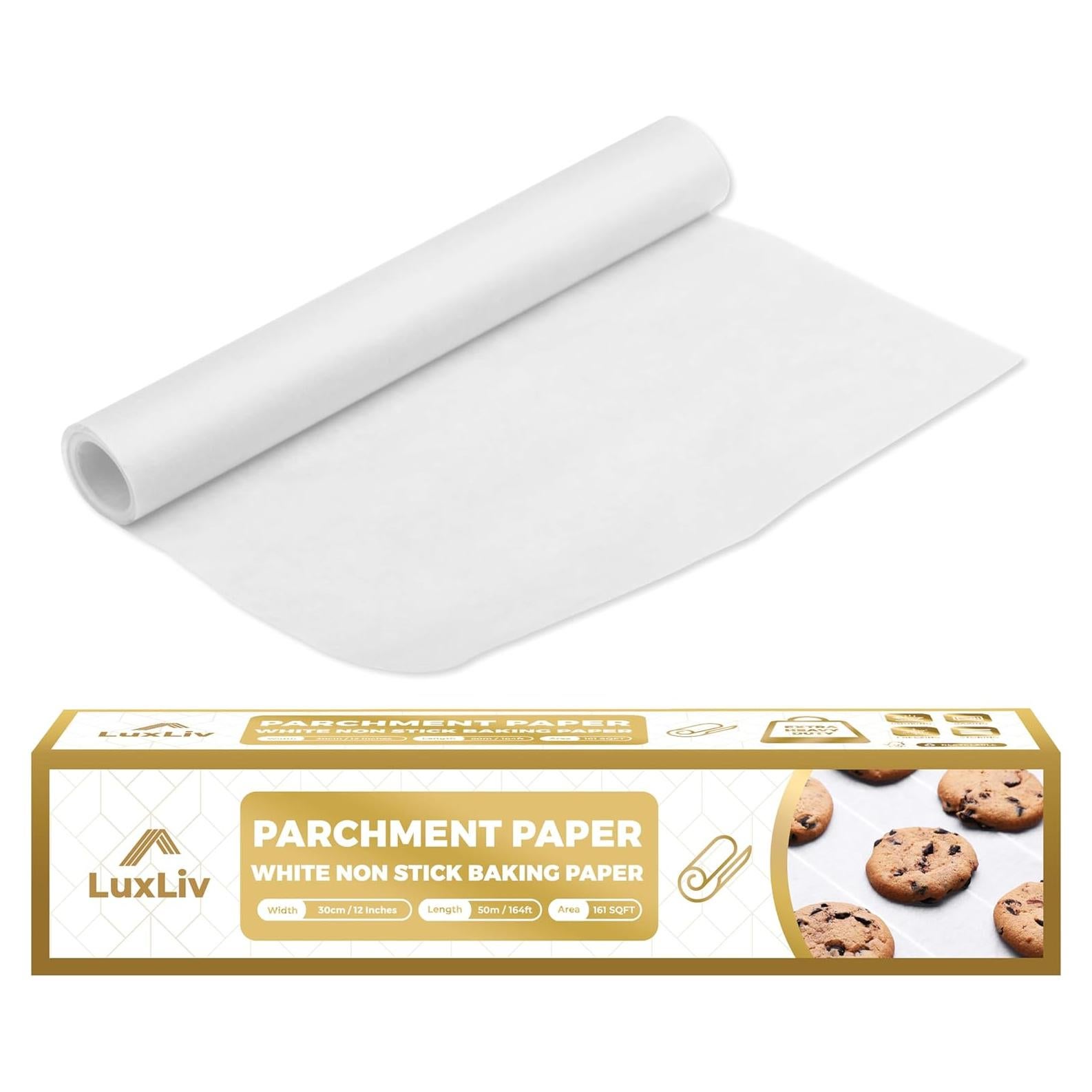 Rollo de Papel Pergamino LuxLiv 30 cm x 50 m Antiadherente