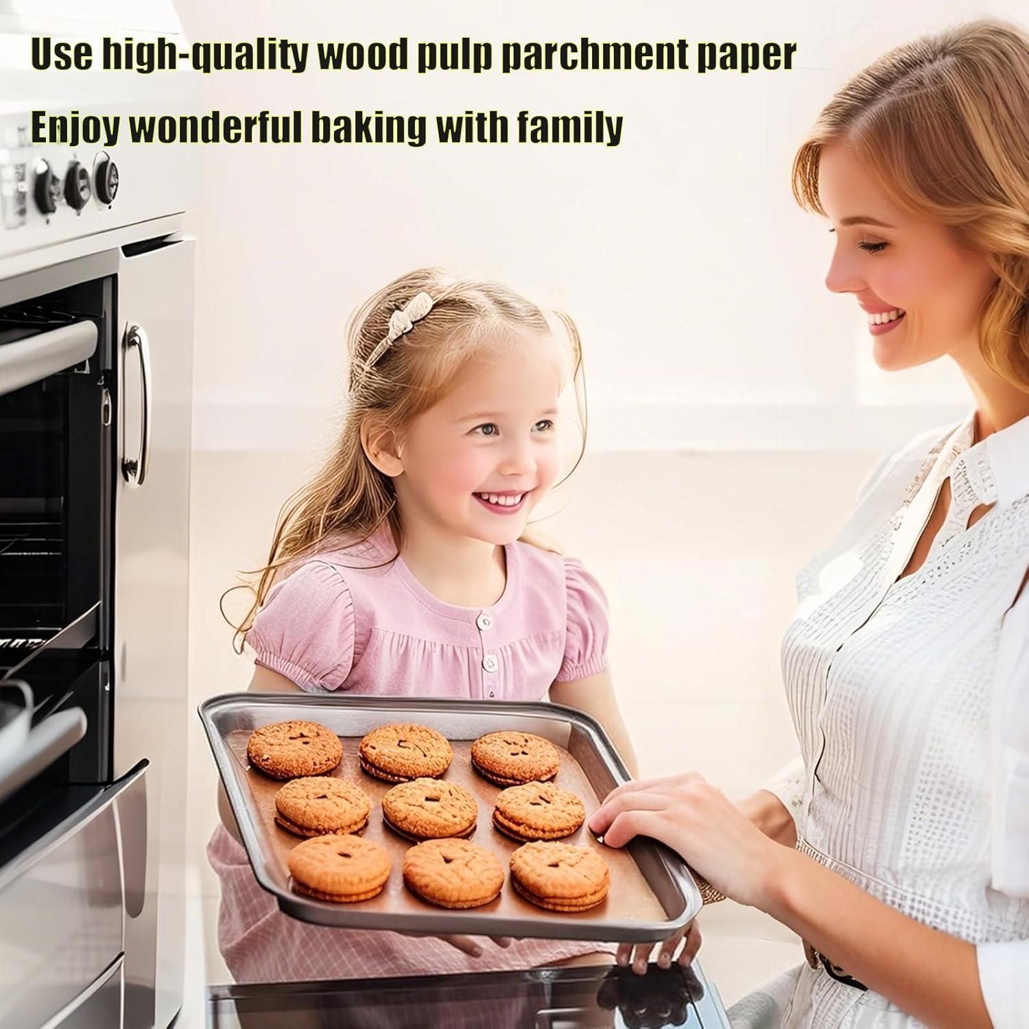 Papel para Hornear VEADOOLLY 300 Hojas 30.5x40.6 cm Anti-adherente