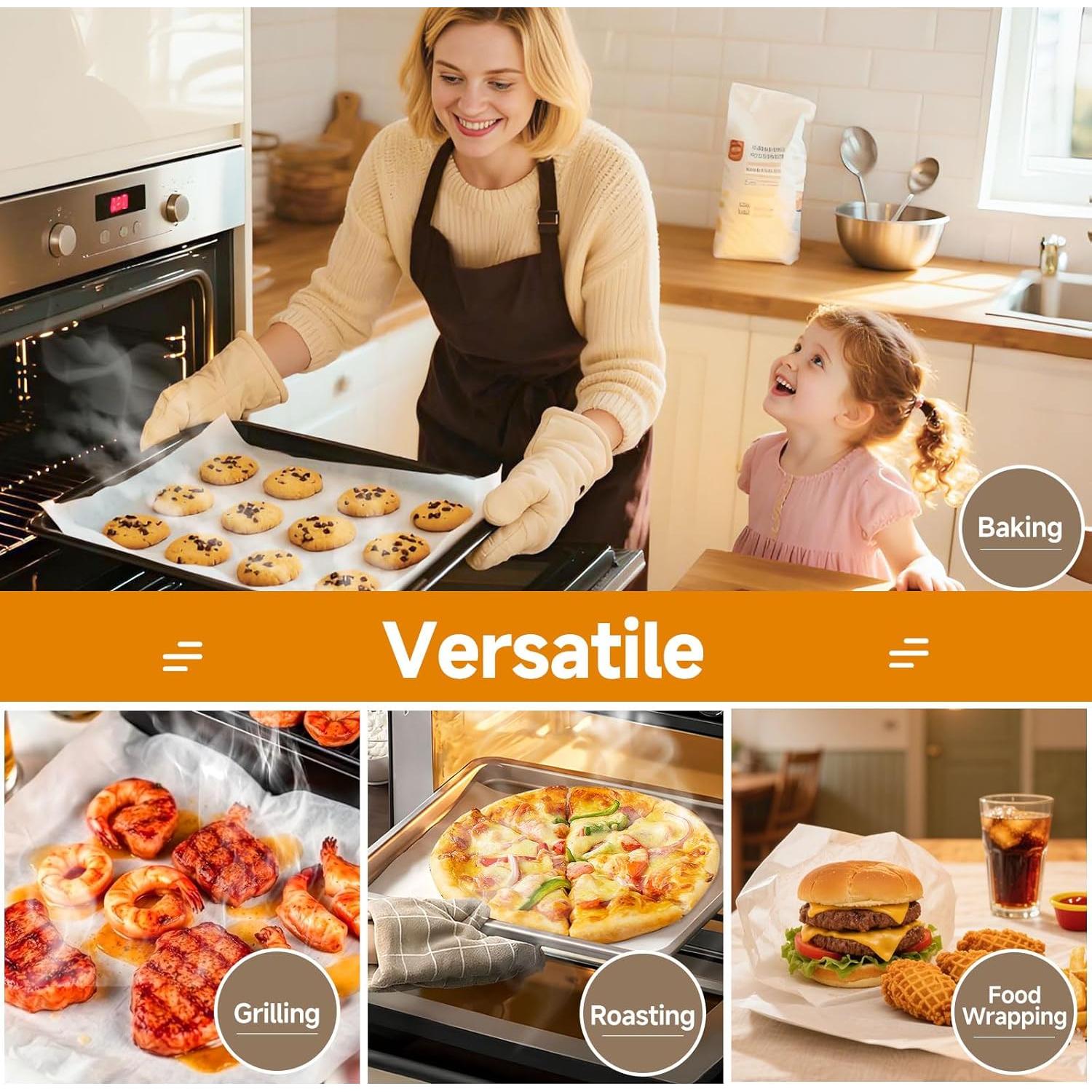 210 Hojas de Papel Pergamino LUYROOES 30.4x40.6 cm Anti-Adherente