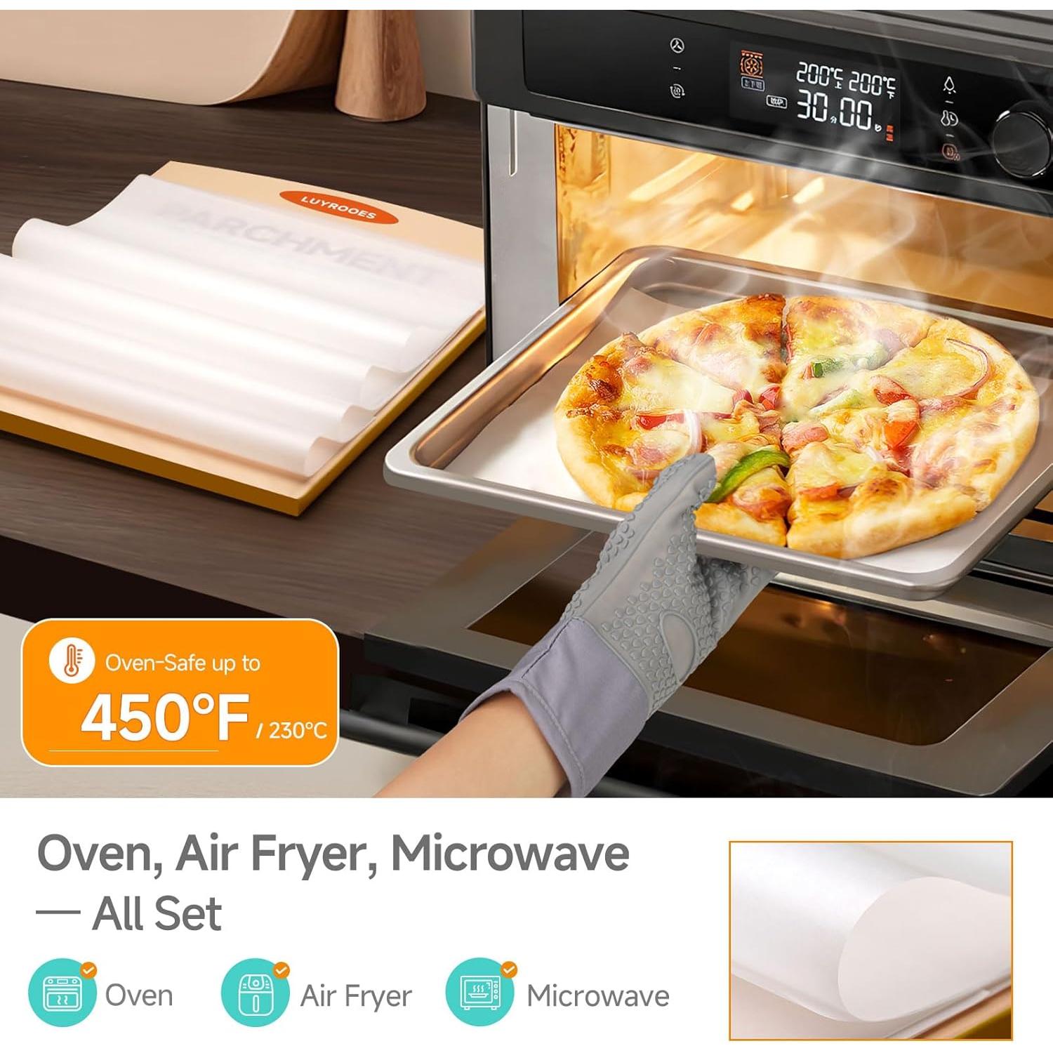 210 Hojas de Papel Pergamino LUYROOES 30.4x40.6 cm Anti-Adherente